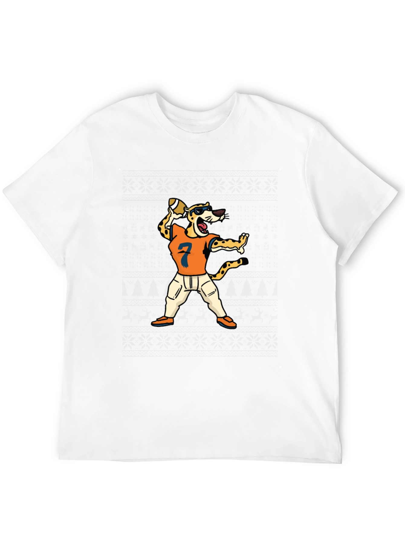 Cheetah Football Player T-Shirt