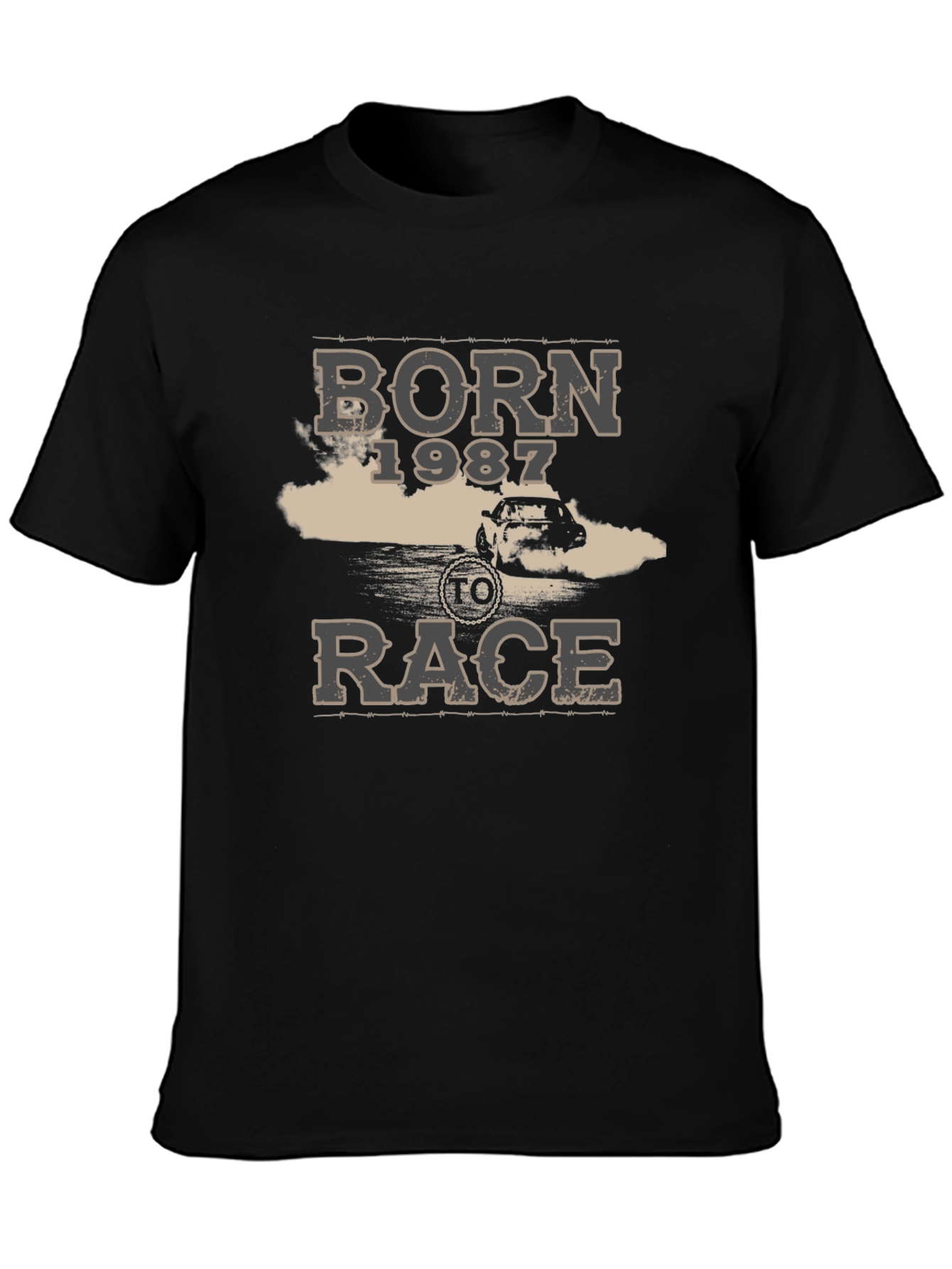 Born 1987 To Race Black T-Shirt
