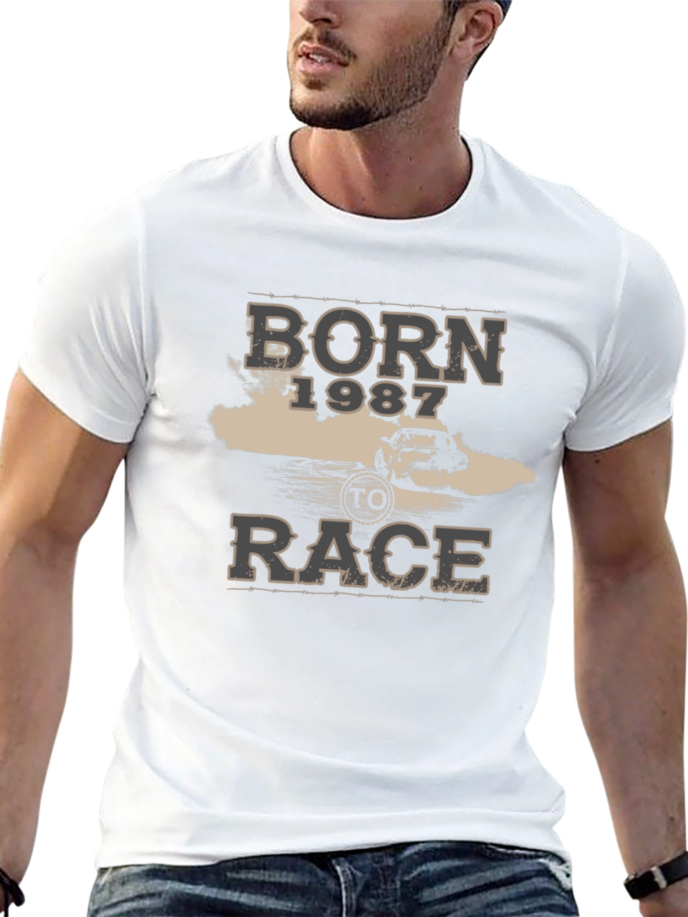 Born 1987 To Race Black T-Shirt