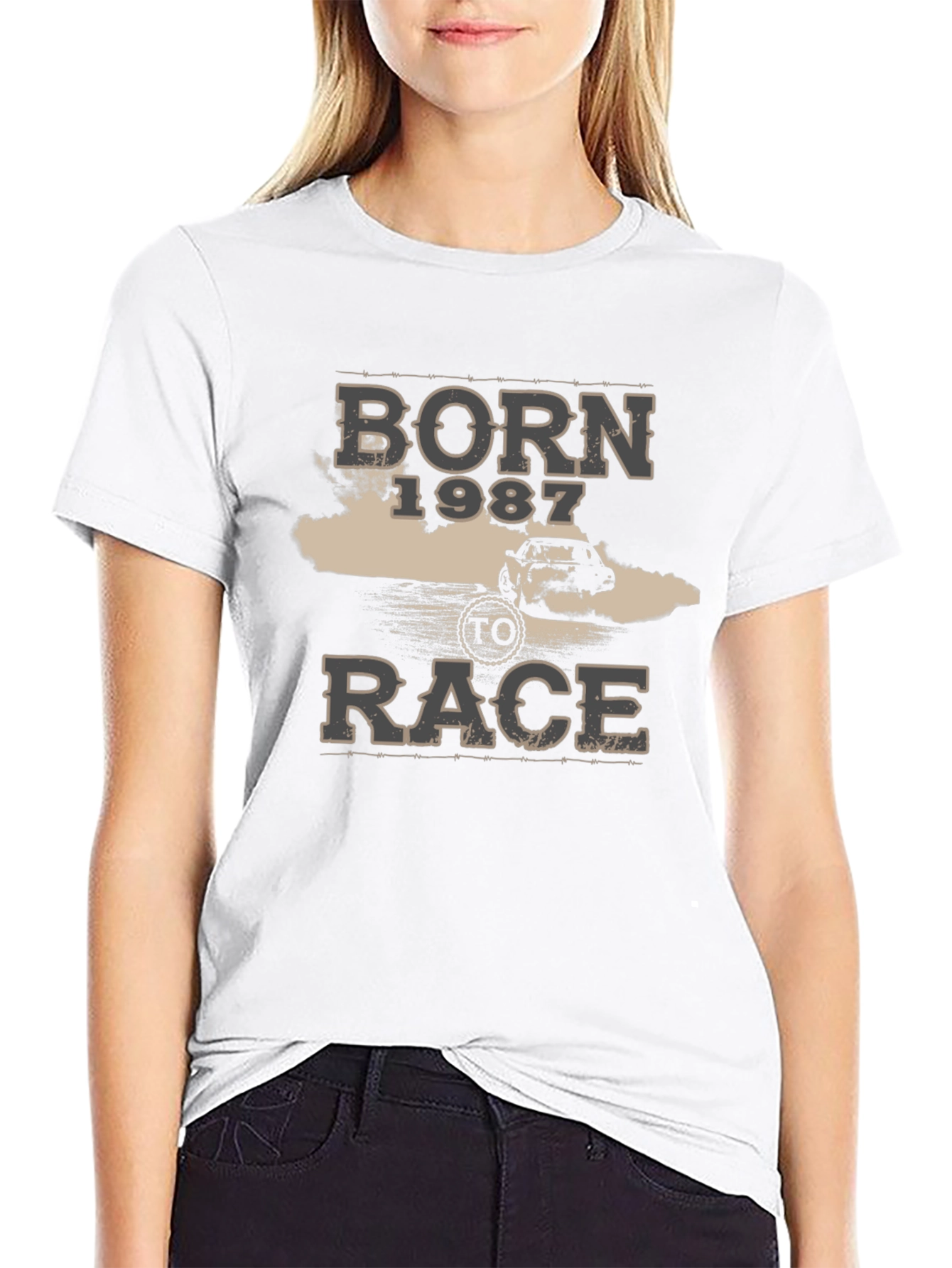 Born 1987 To Race Black T-Shirt