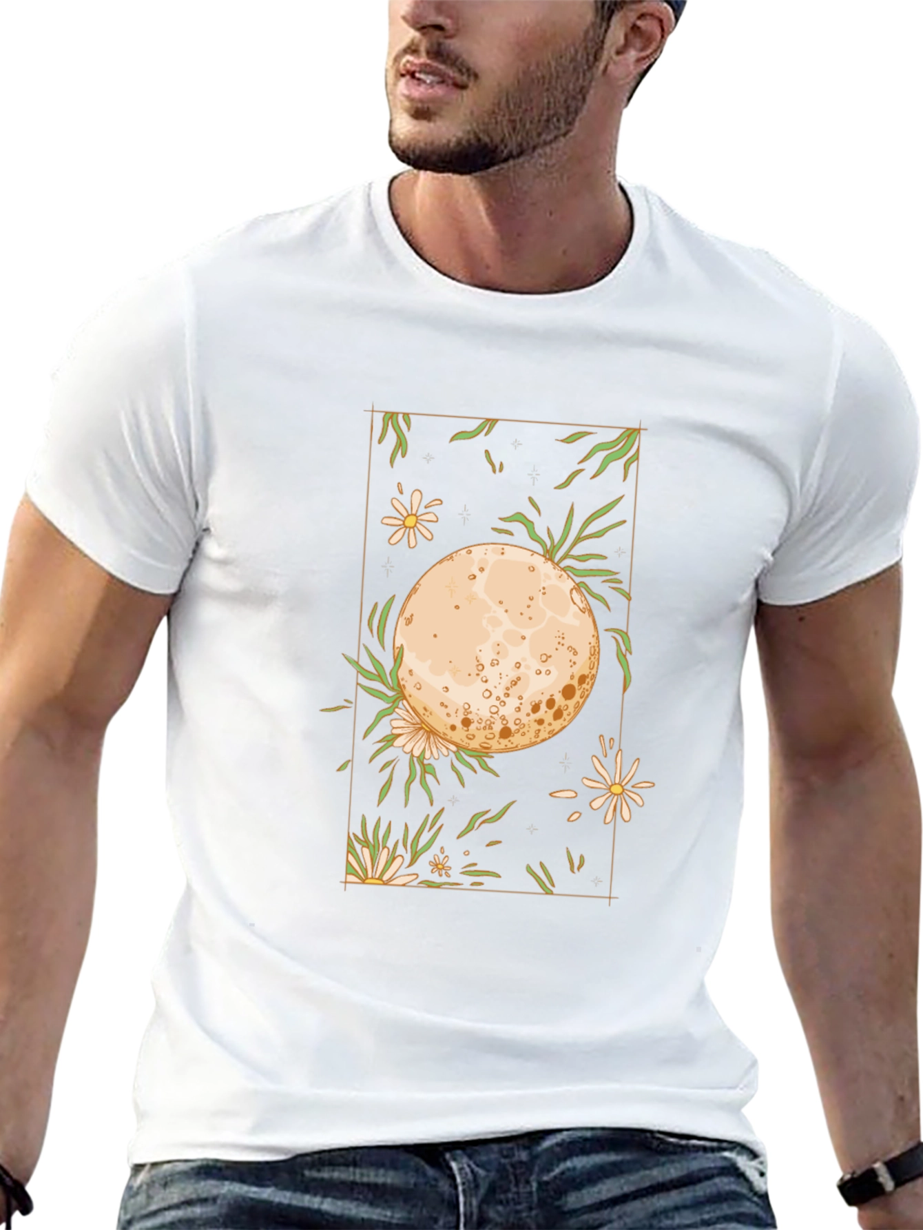 Botanical Moon Graphic T-Shirt