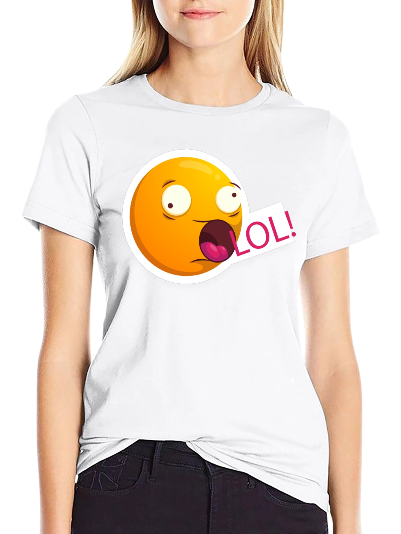LOL Emoji T-Shirt - Black