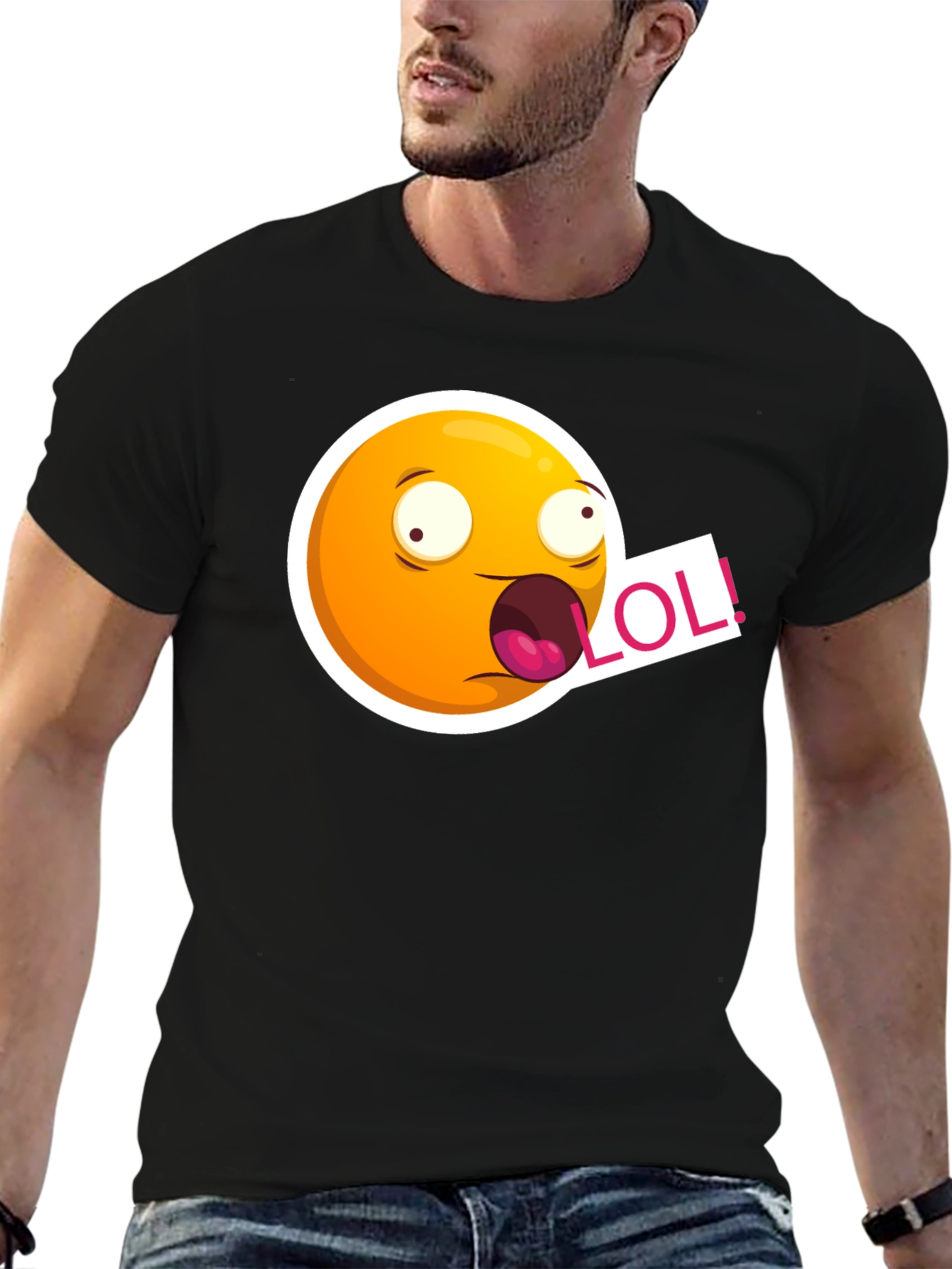 LOL Emoji T-Shirt - Black