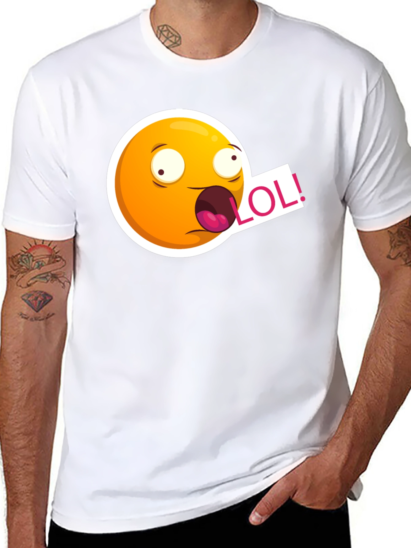 LOL Emoji T-Shirt - Black