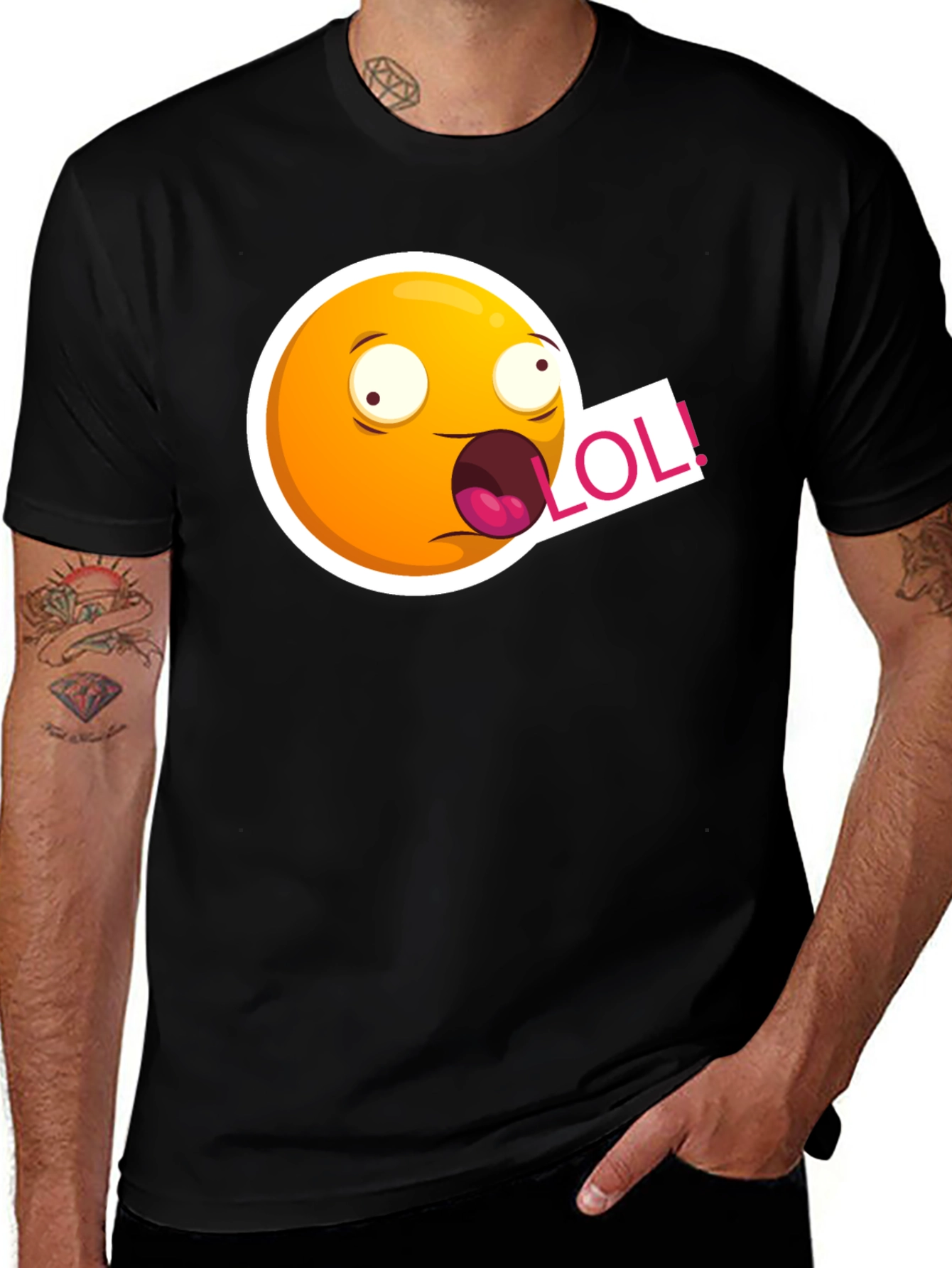 LOL Emoji T-Shirt - Black