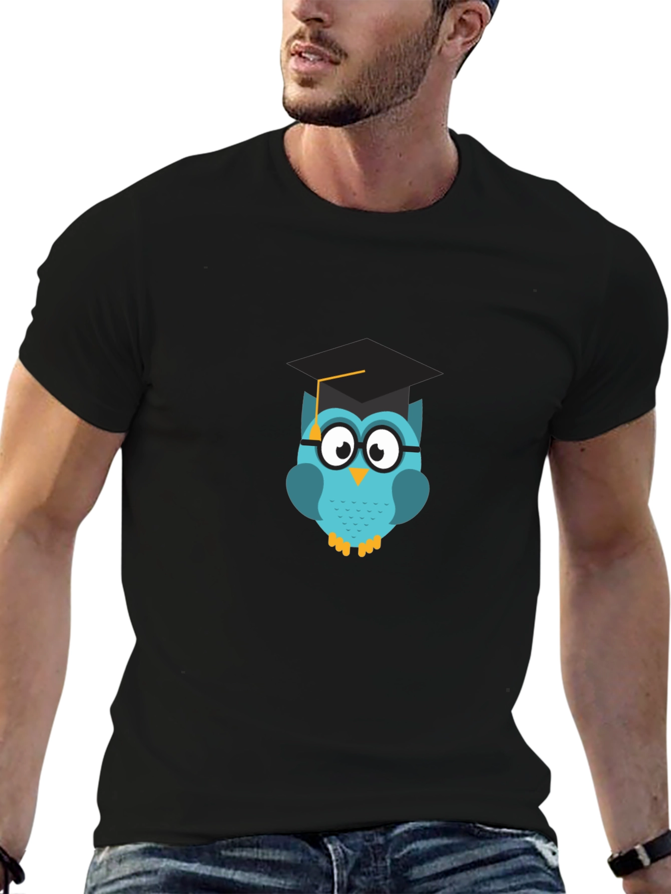 Graduation Owl T-Shirt - Black