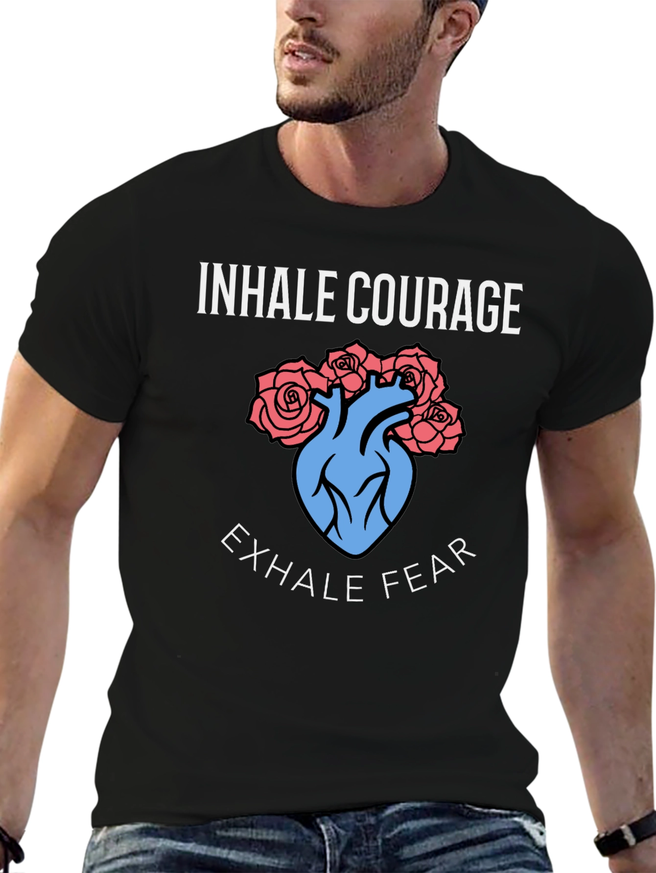 Inhale Courage Exhale Fear Graphic Tee
