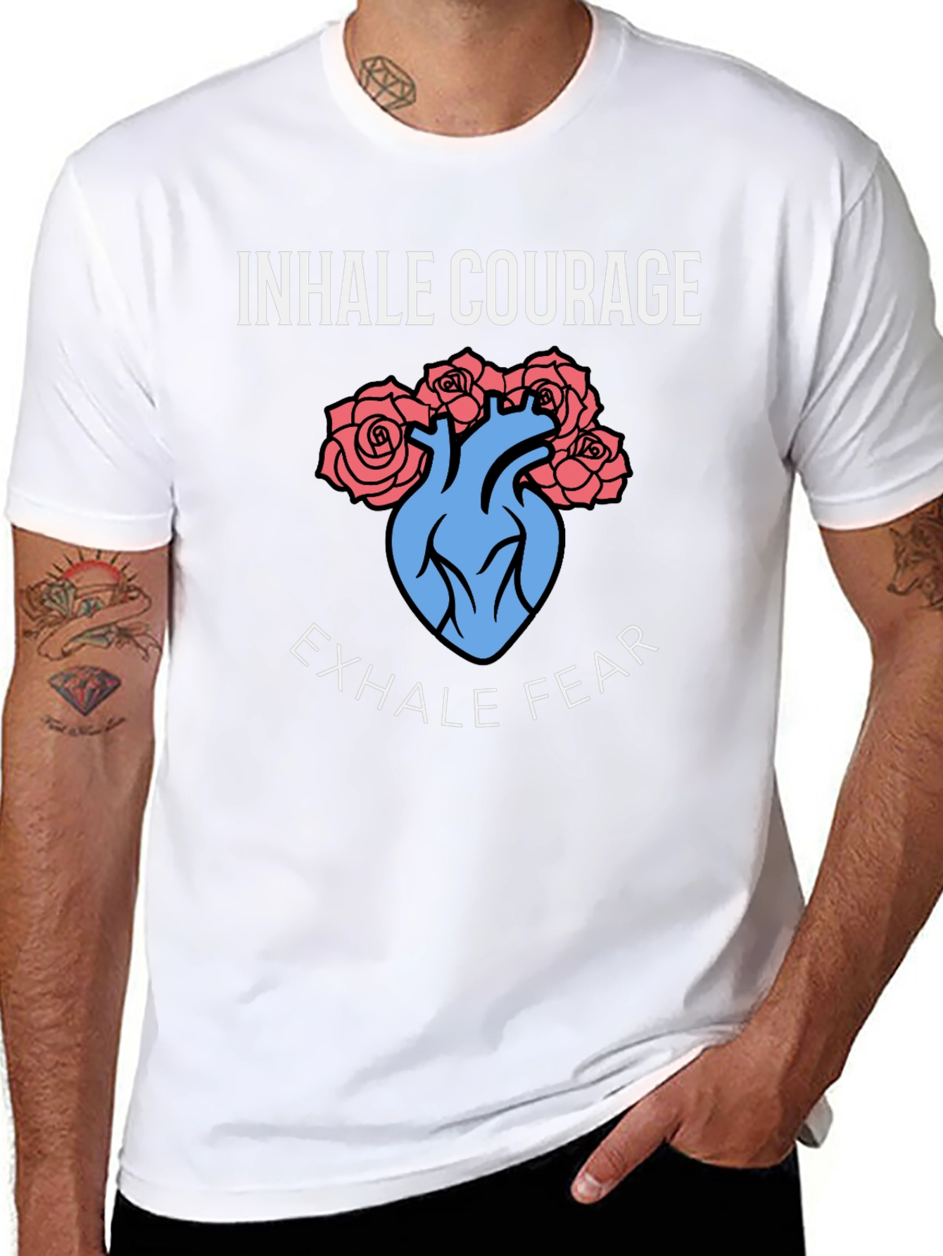 Inhale Courage Exhale Fear Graphic Tee
