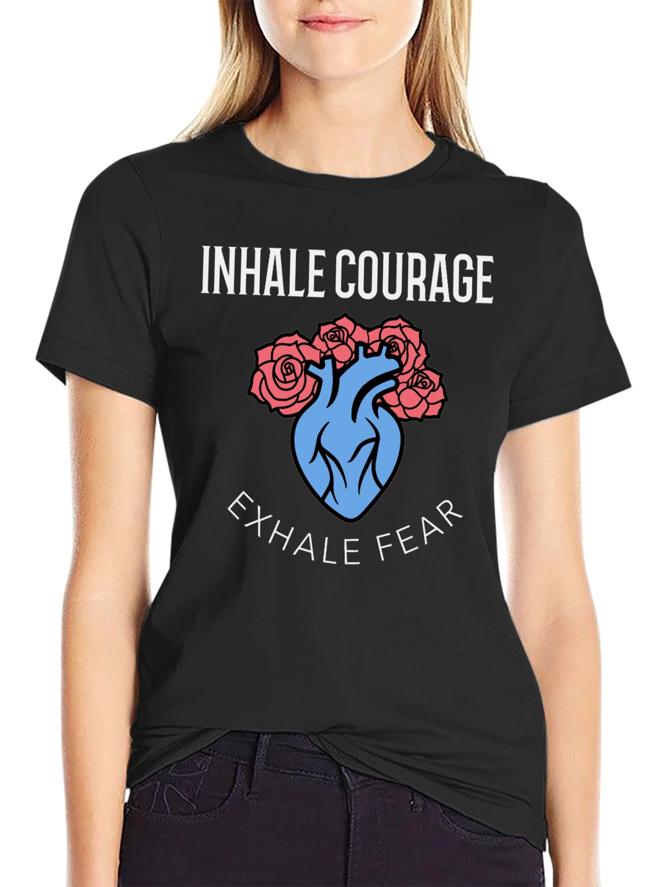 Inhale Courage Exhale Fear Graphic Tee