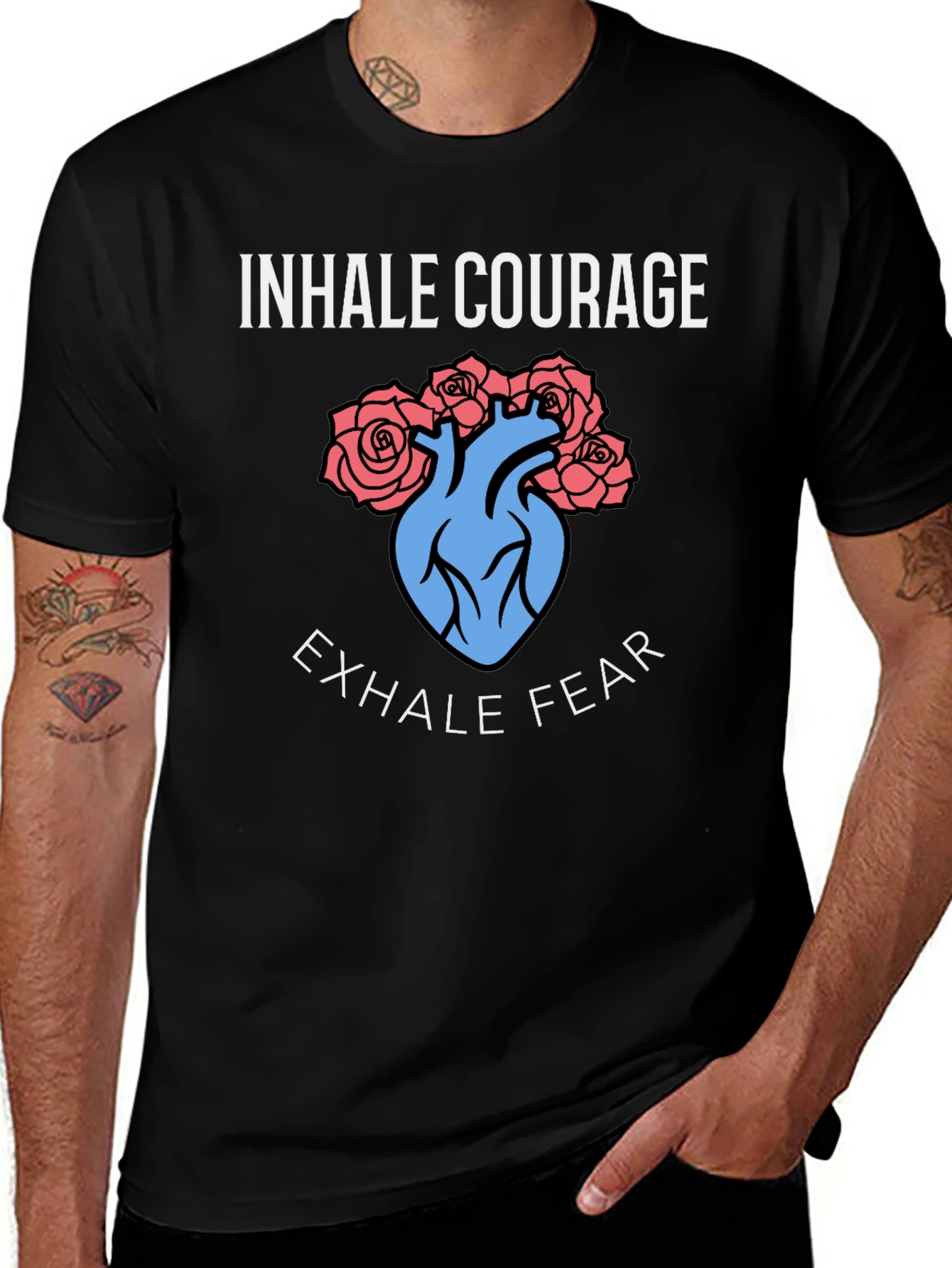 Inhale Courage Exhale Fear Graphic Tee