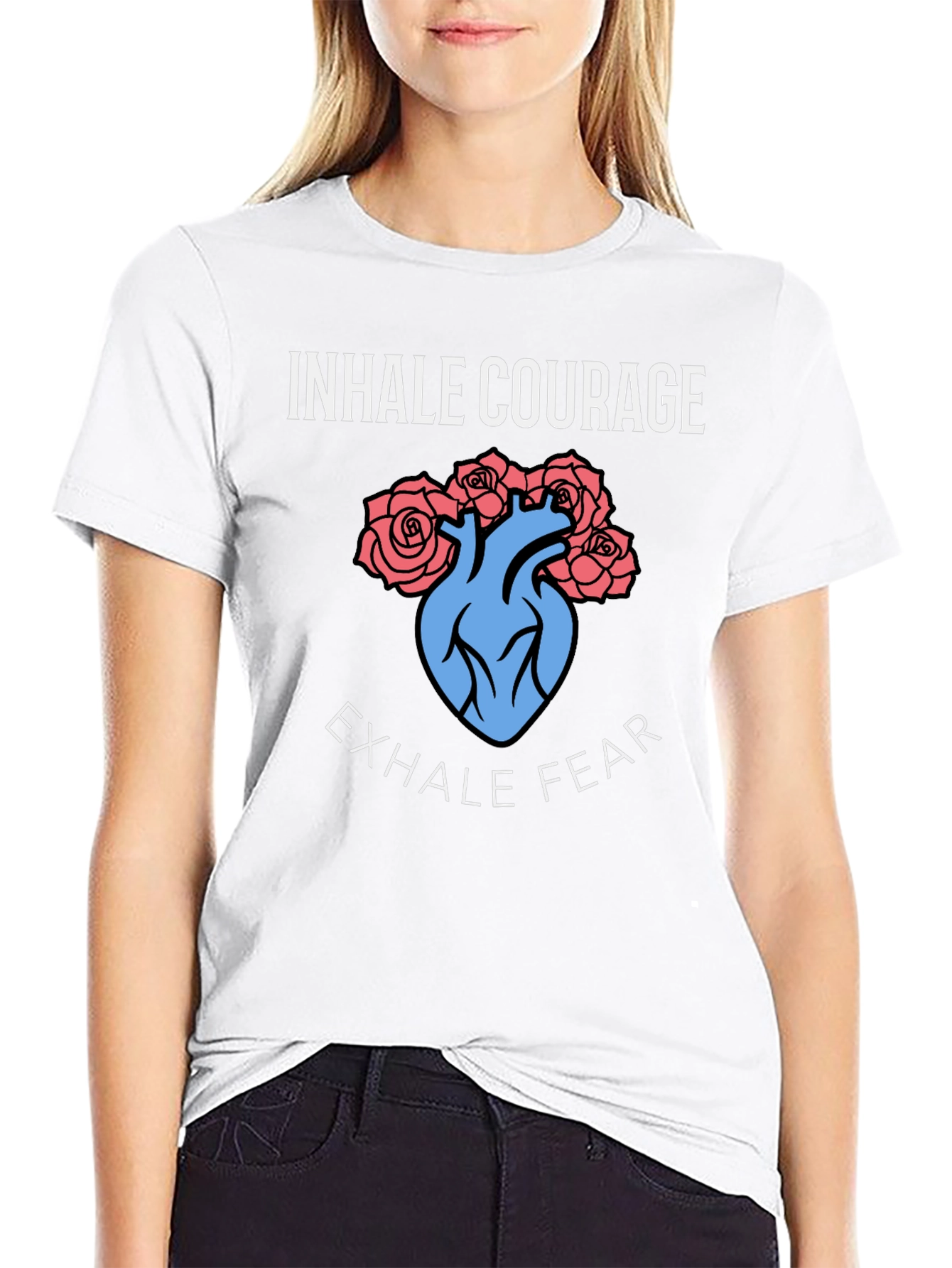 Inhale Courage Exhale Fear Graphic Tee