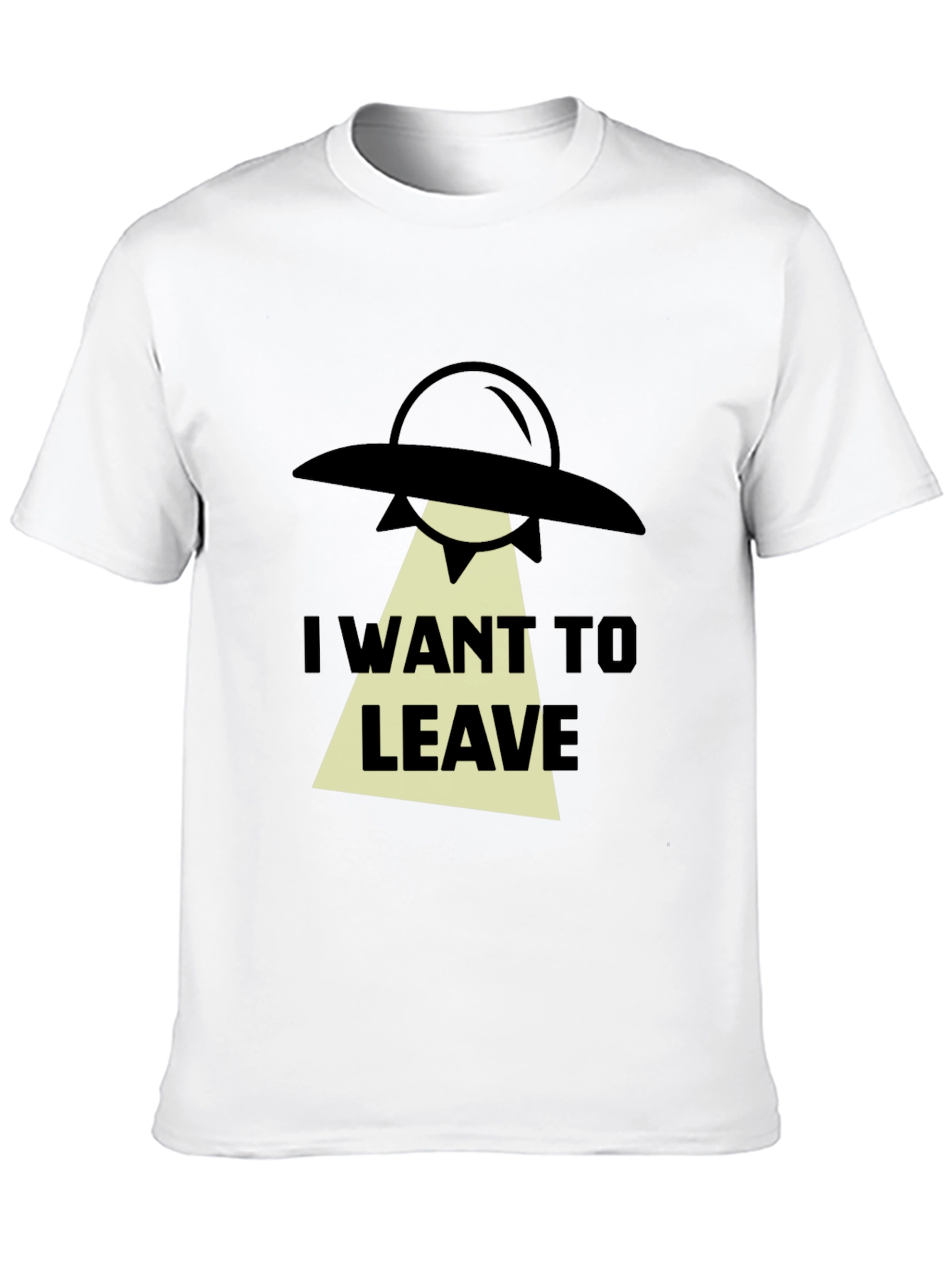 I Want To Leave Alien UFO Graphic T-Shirt