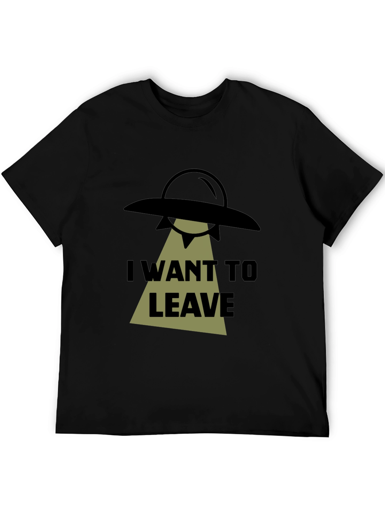 I Want To Leave Alien UFO Graphic T-Shirt