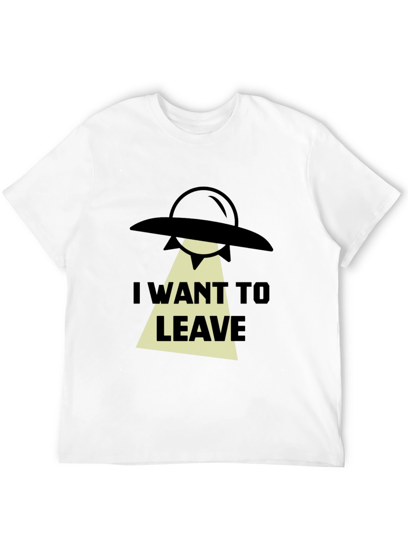 I Want To Leave Alien UFO Graphic T-Shirt