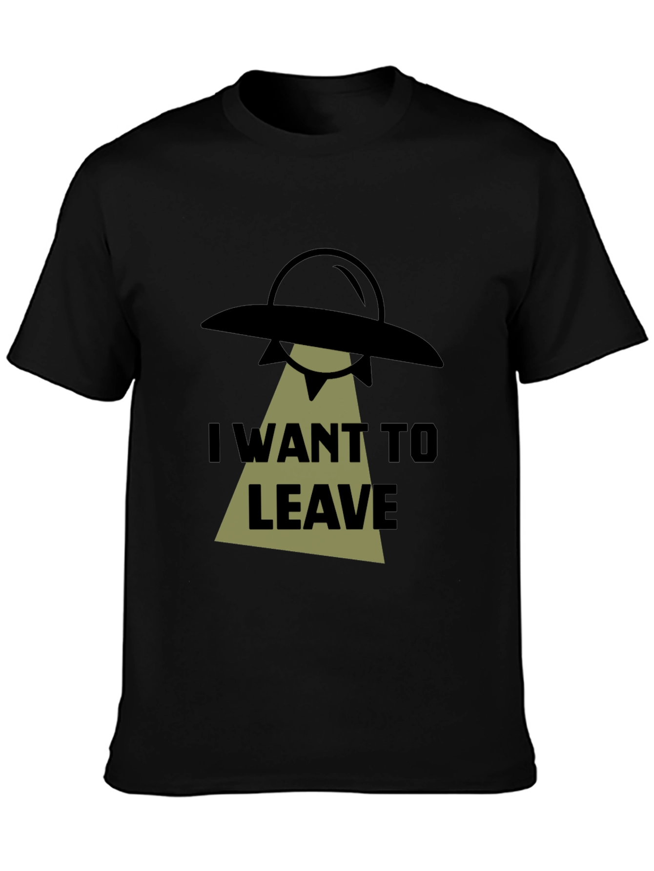 I Want To Leave Alien UFO Graphic T-Shirt