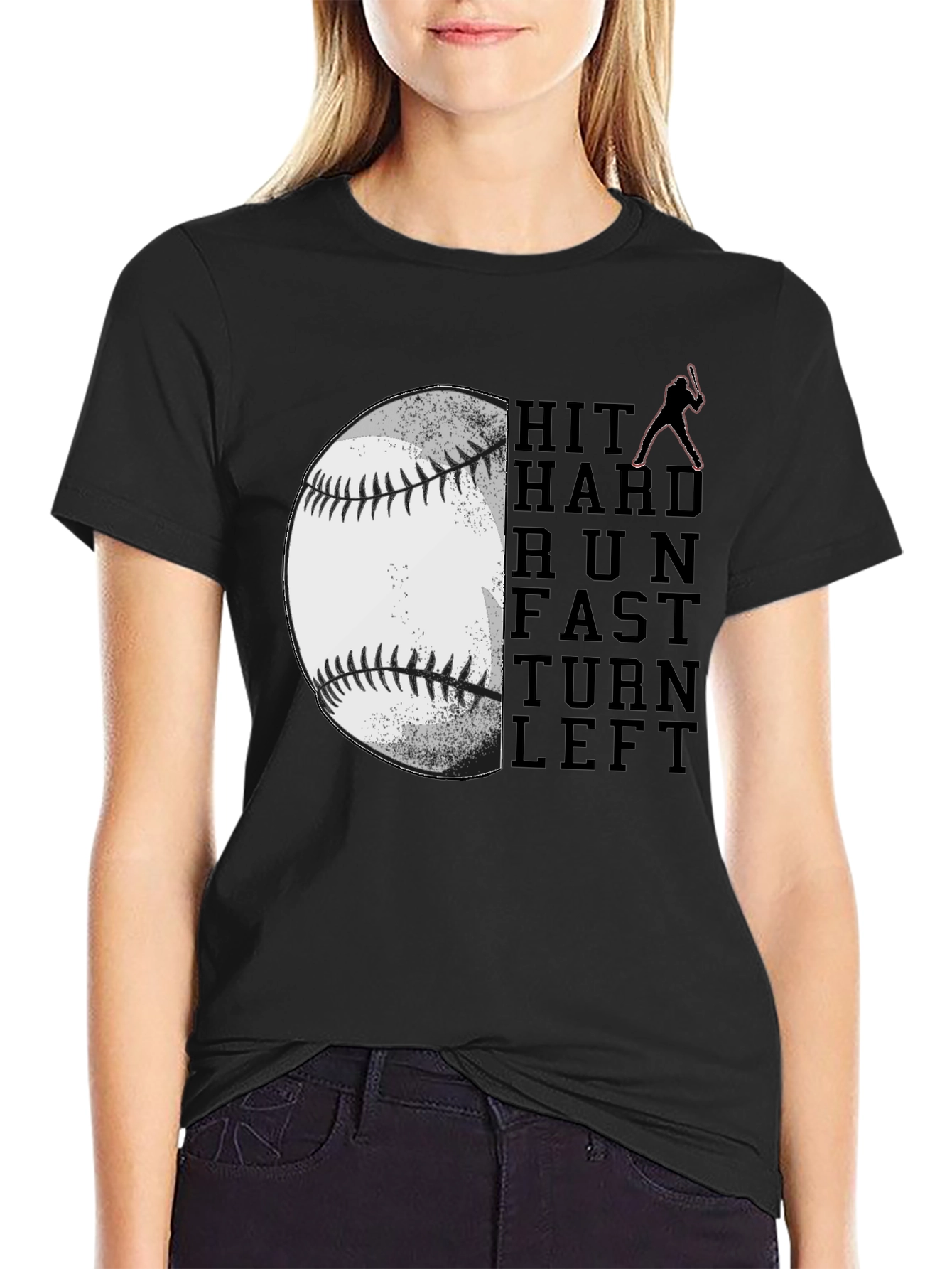 Baseball Hit Hard Run Fast T-Shirt