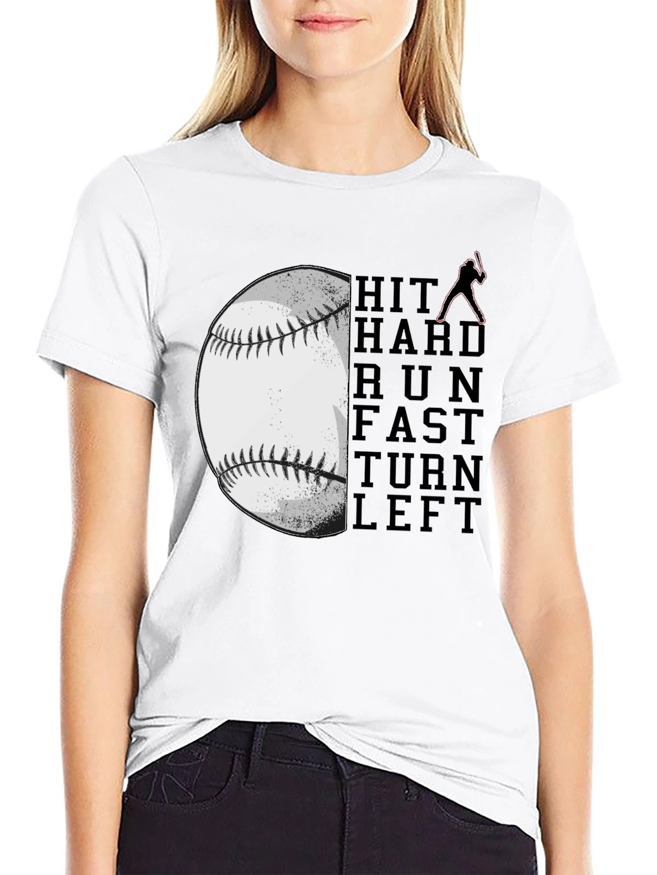 Baseball Hit Hard Run Fast T-Shirt