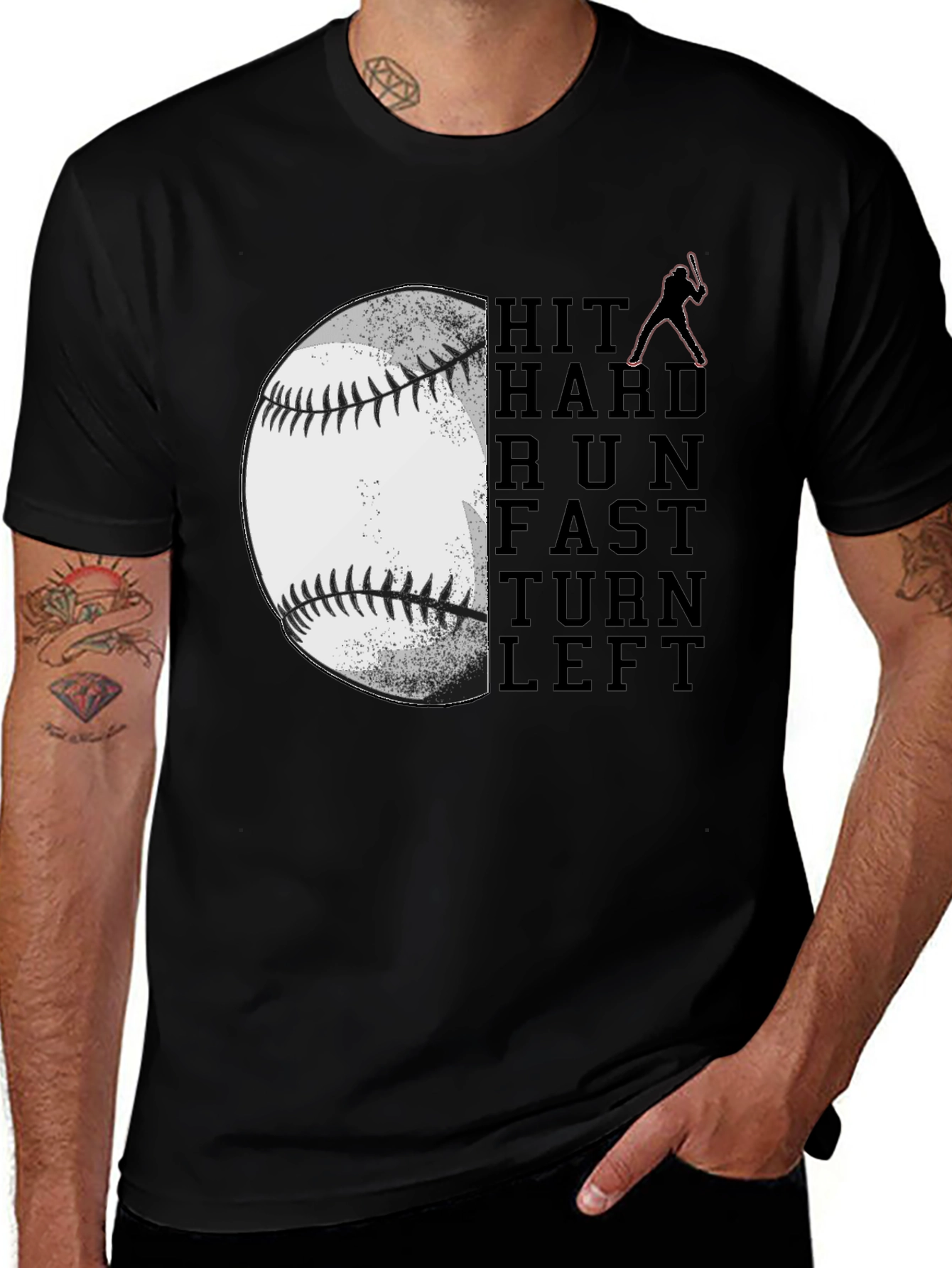 Baseball Hit Hard Run Fast T-Shirt