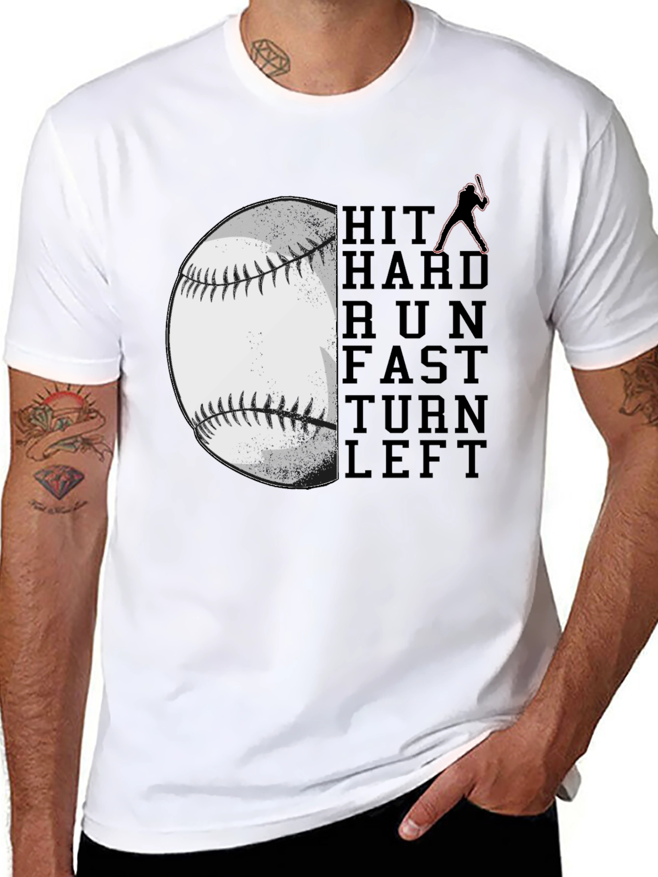 Baseball Hit Hard Run Fast T-Shirt
