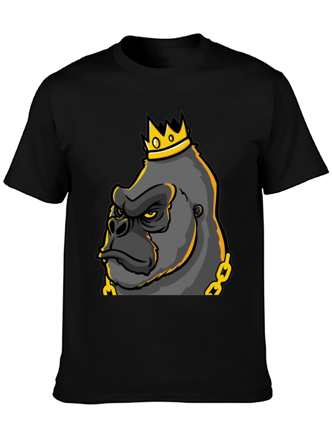 King Gorilla Graphic Tee - Black Cotton Blend