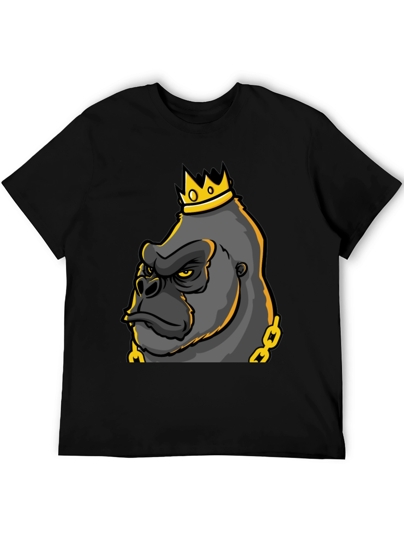 King Gorilla Graphic Tee - Black Cotton Blend