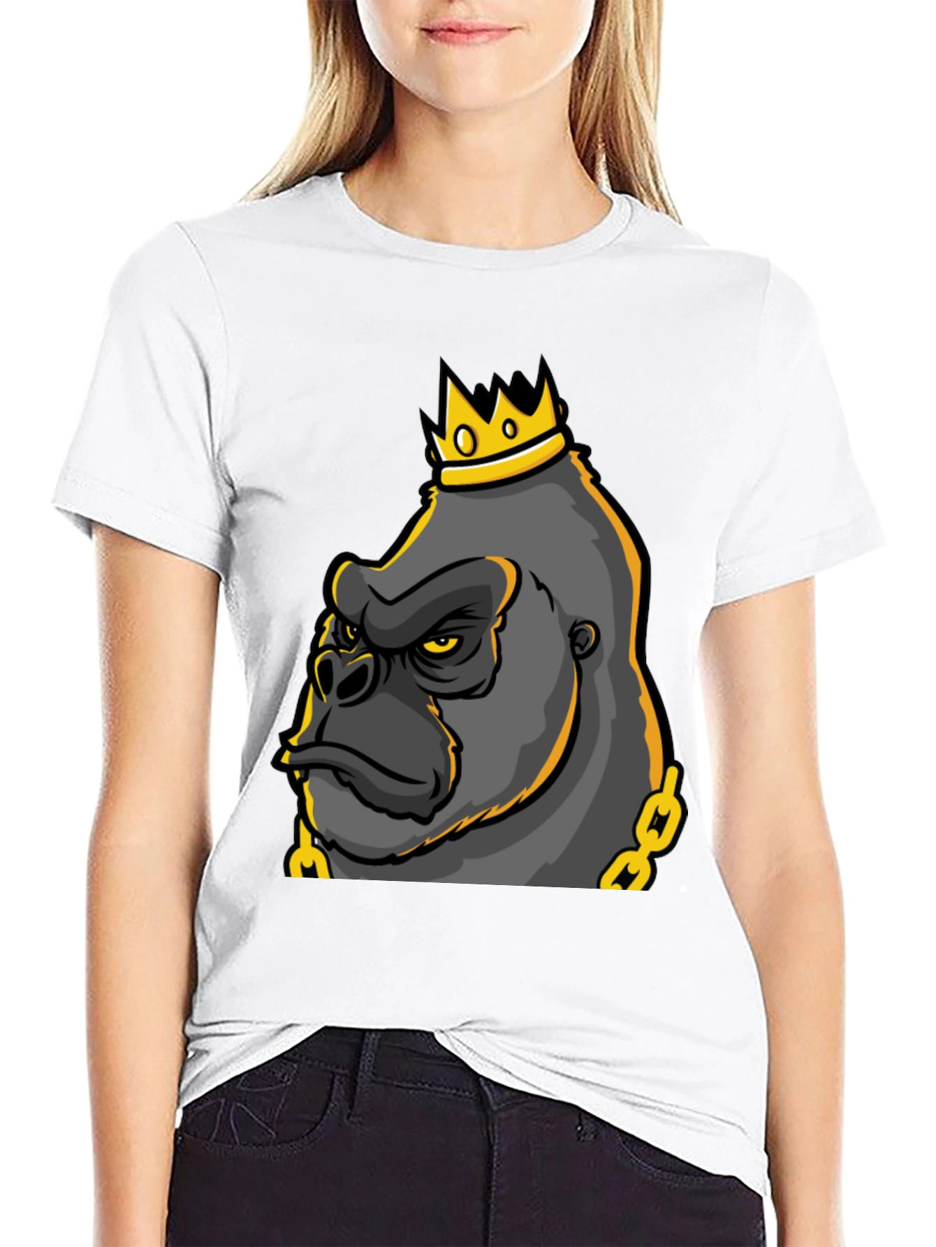 King Gorilla Graphic Tee - Black Cotton Blend