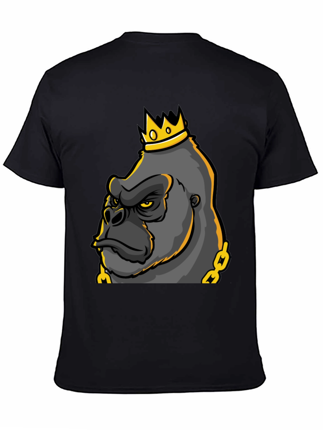 King Gorilla Graphic Tee - Black Cotton Blend