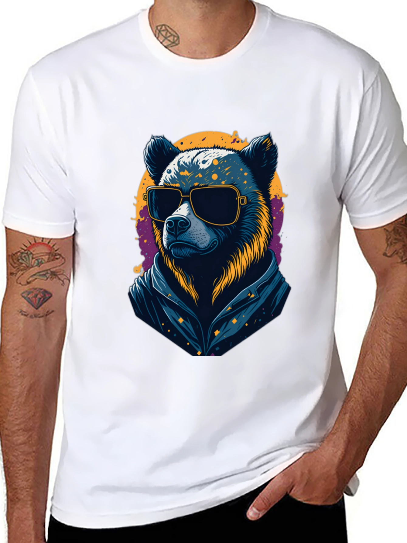 Cool Bear Graphic Tee - Black Cotton T-Shirt