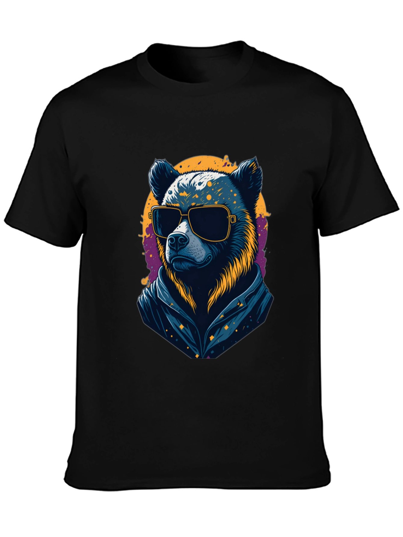 Cool Bear Graphic Tee - Black Cotton T-Shirt