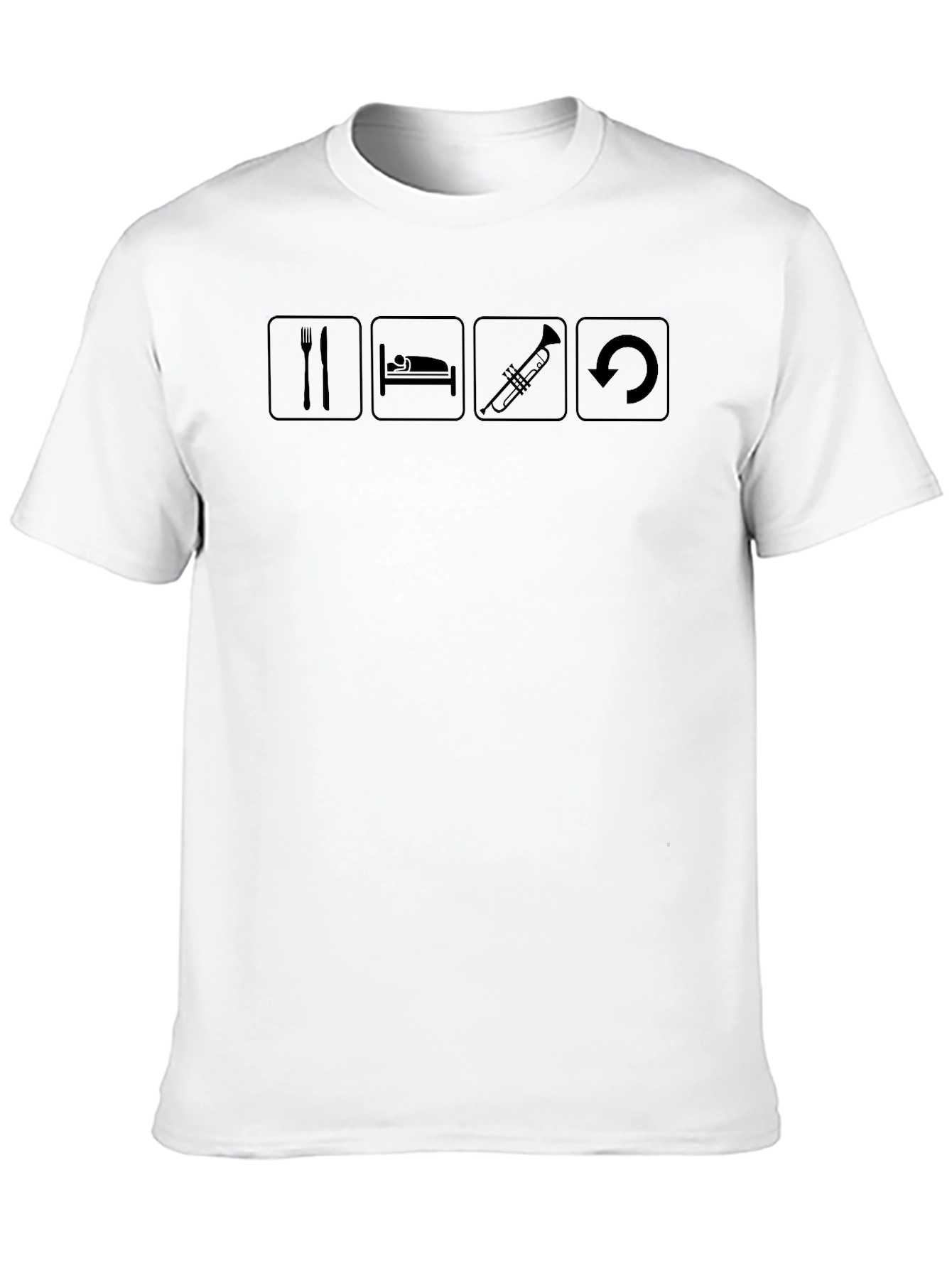 Eat Sleep Trumpet Repeat Graphic T-Shirt