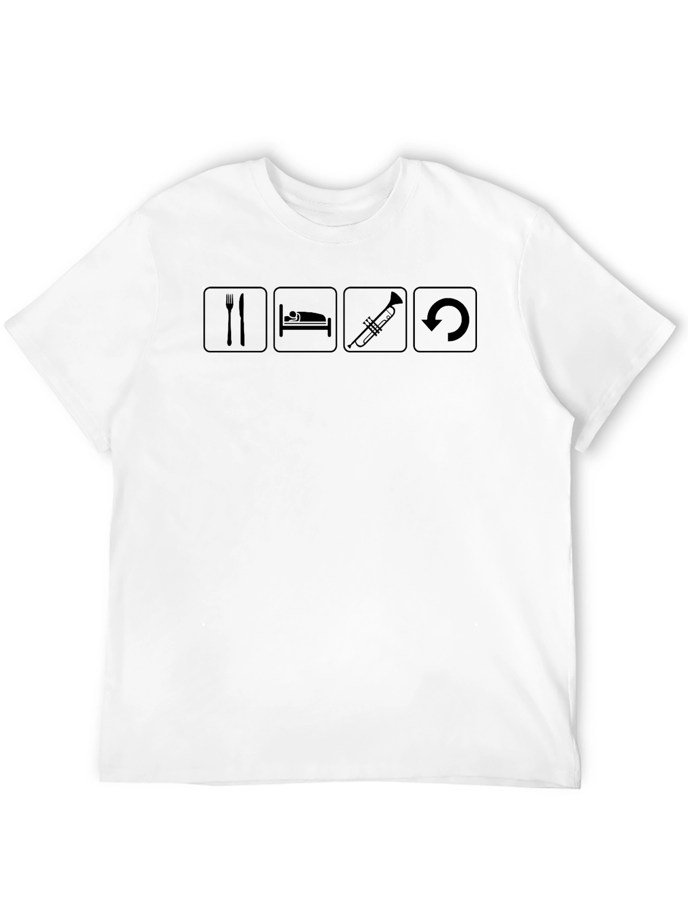 Eat Sleep Trumpet Repeat Graphic T-Shirt