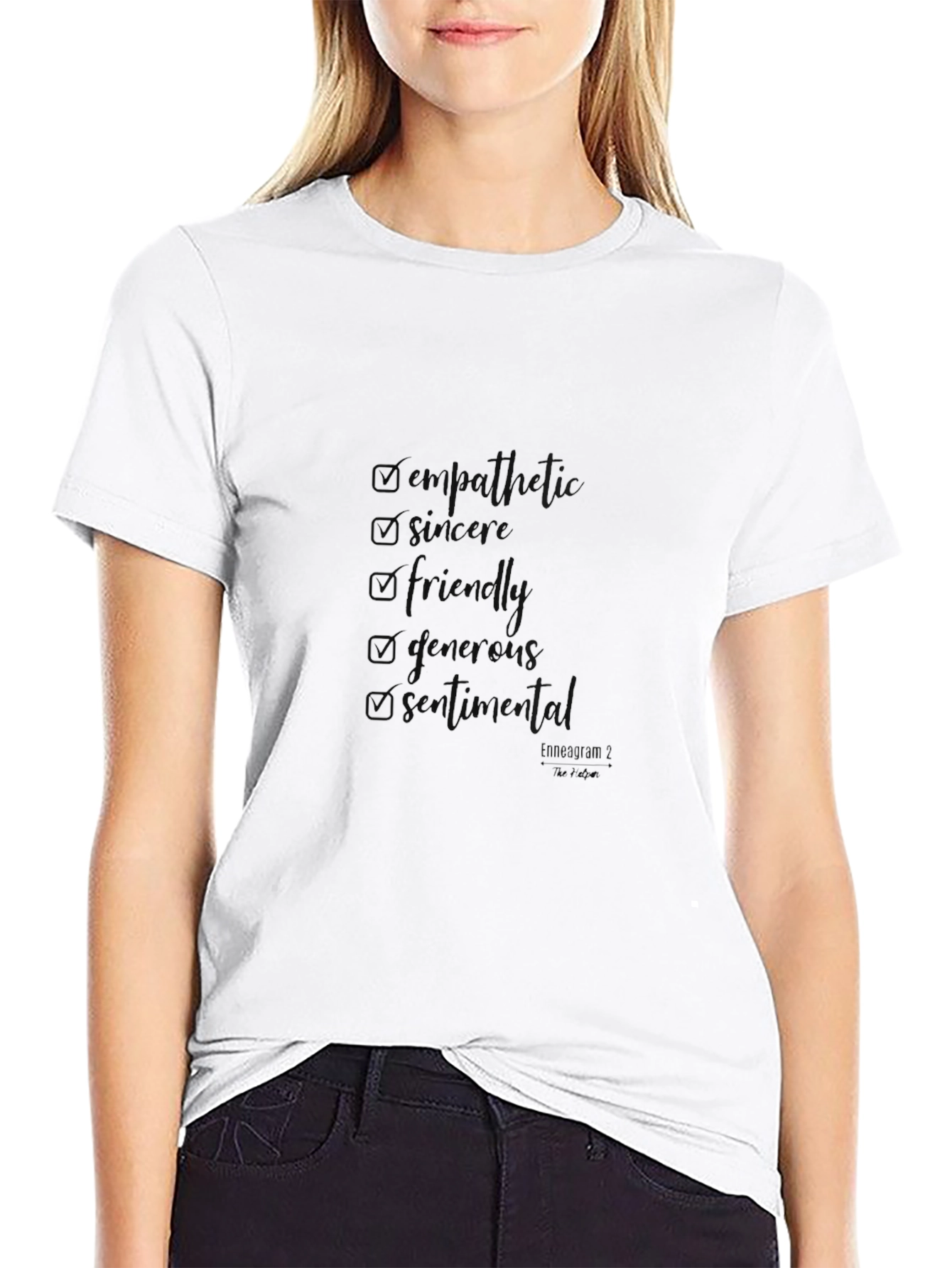 Traits T-Shirt - Empathic Sincere Friendly Generous Kind