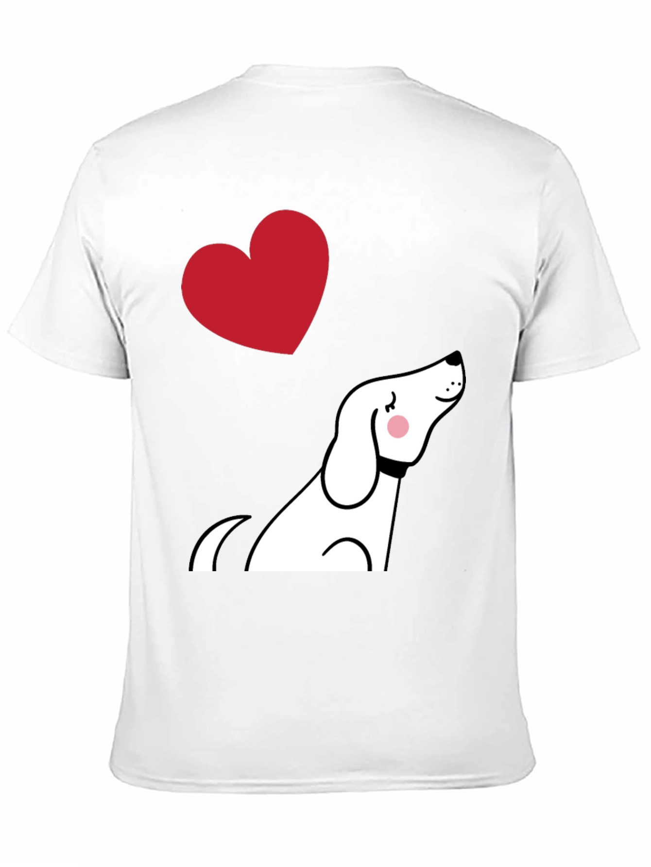 Dog Lover Graphic Tee - Cute Heart Design