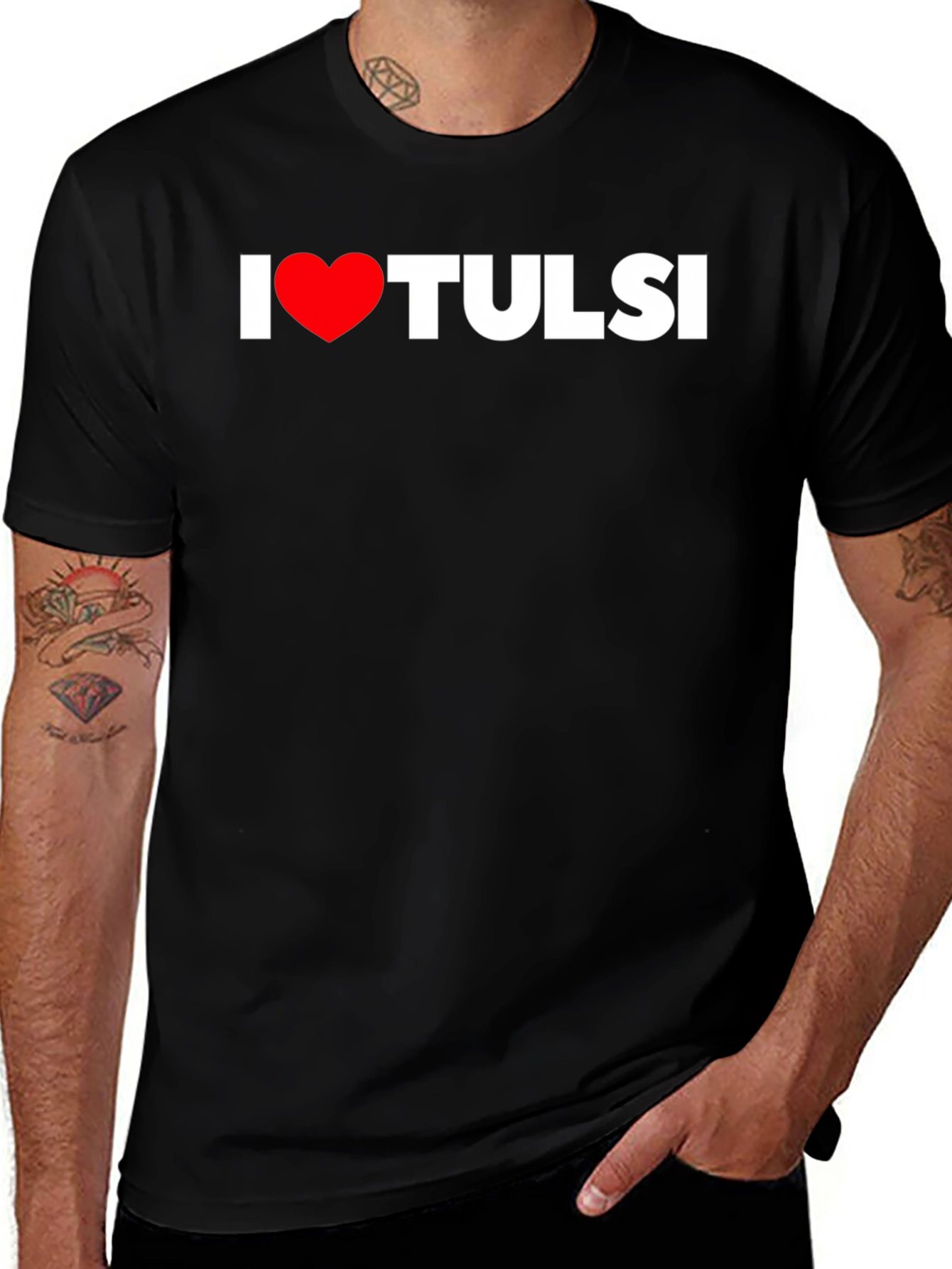 I Heart Tulsi Black T-Shirt
