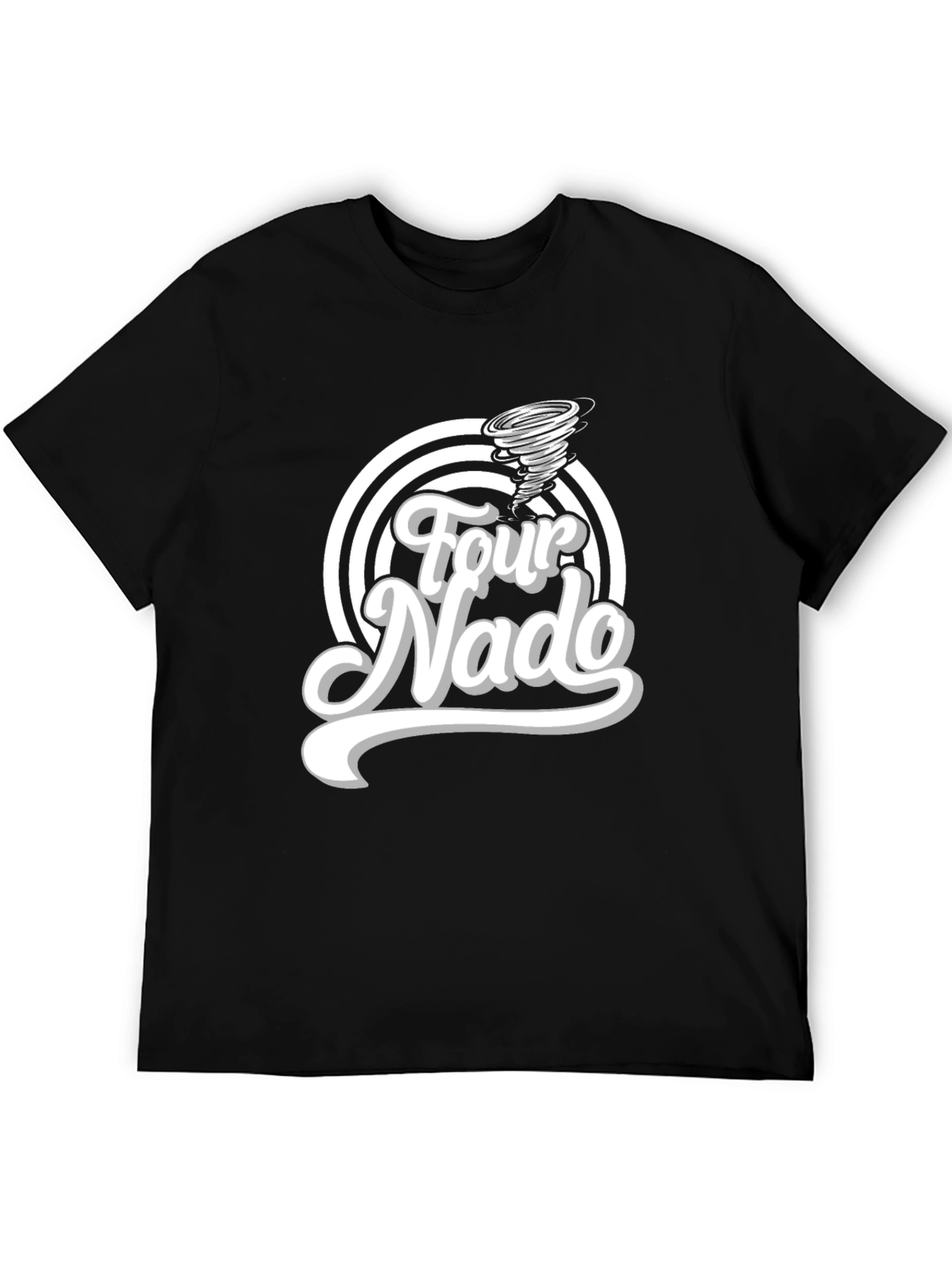 Four Nado Black Graphic Tee - Mens Novelty T-Shirt