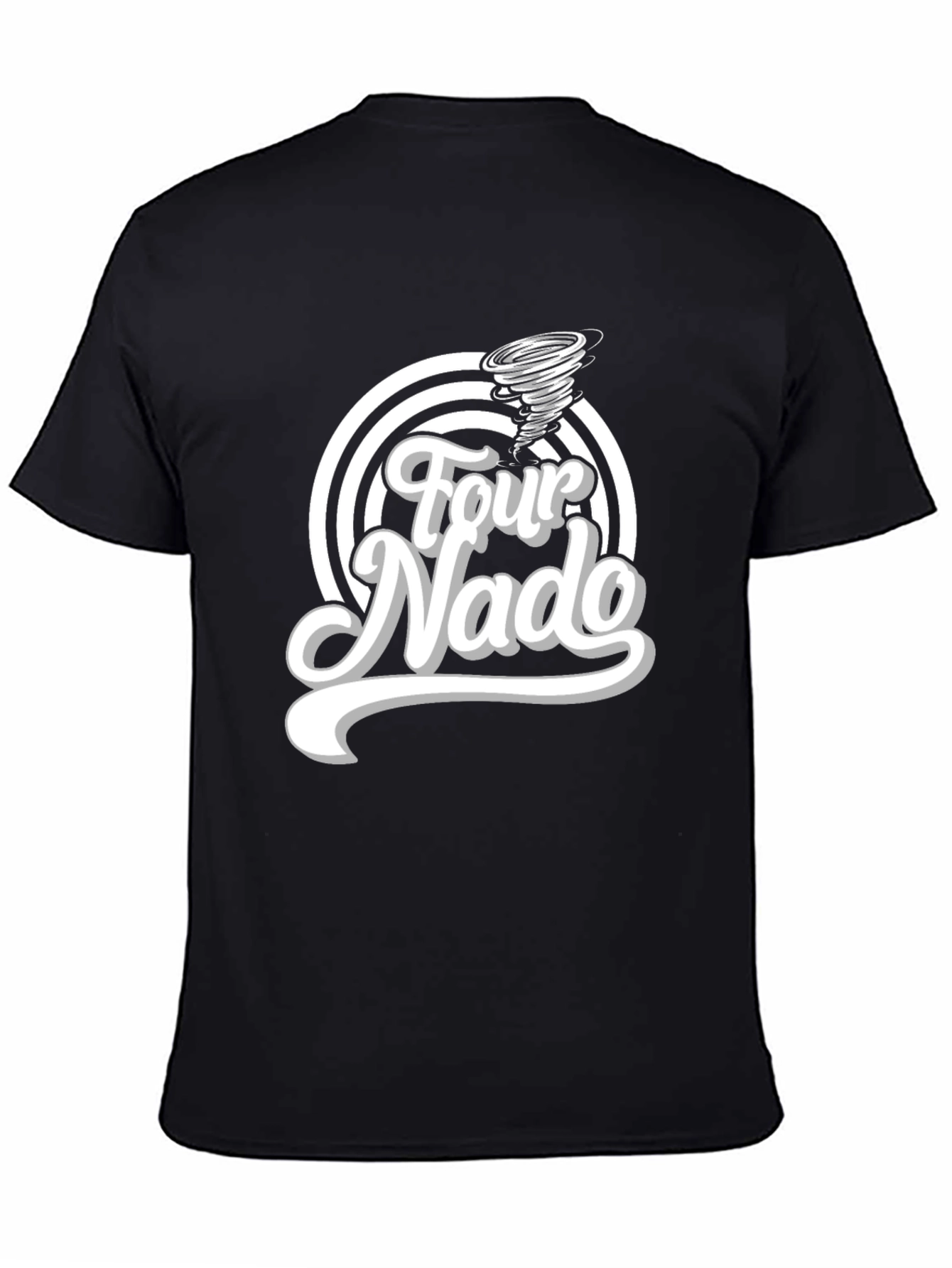 Four Nado Black Graphic Tee - Mens Novelty T-Shirt