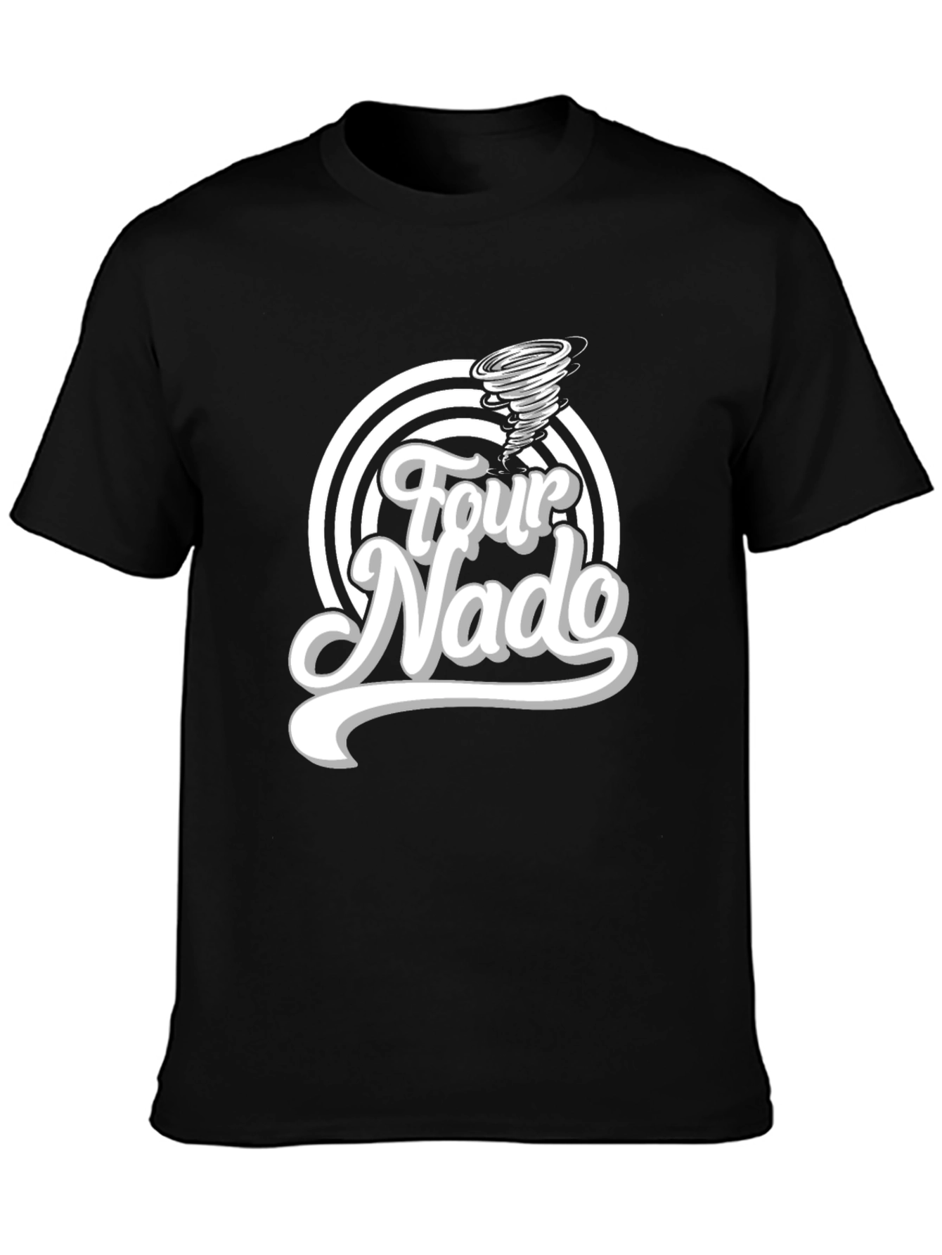 Four Nado Black Graphic Tee - Mens Novelty T-Shirt