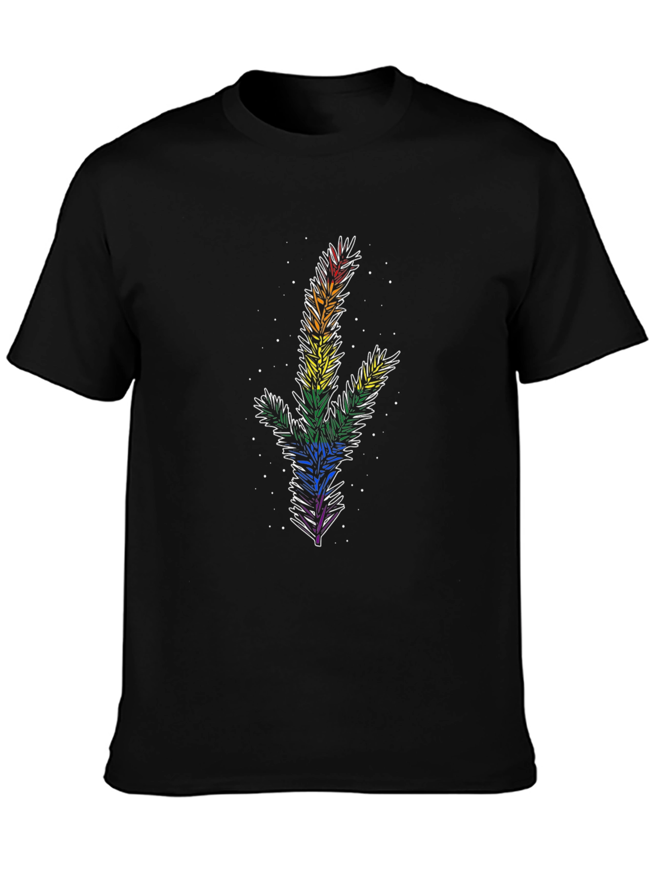 Rainbow Pine Tree Graphic Tee - Pride Apparel