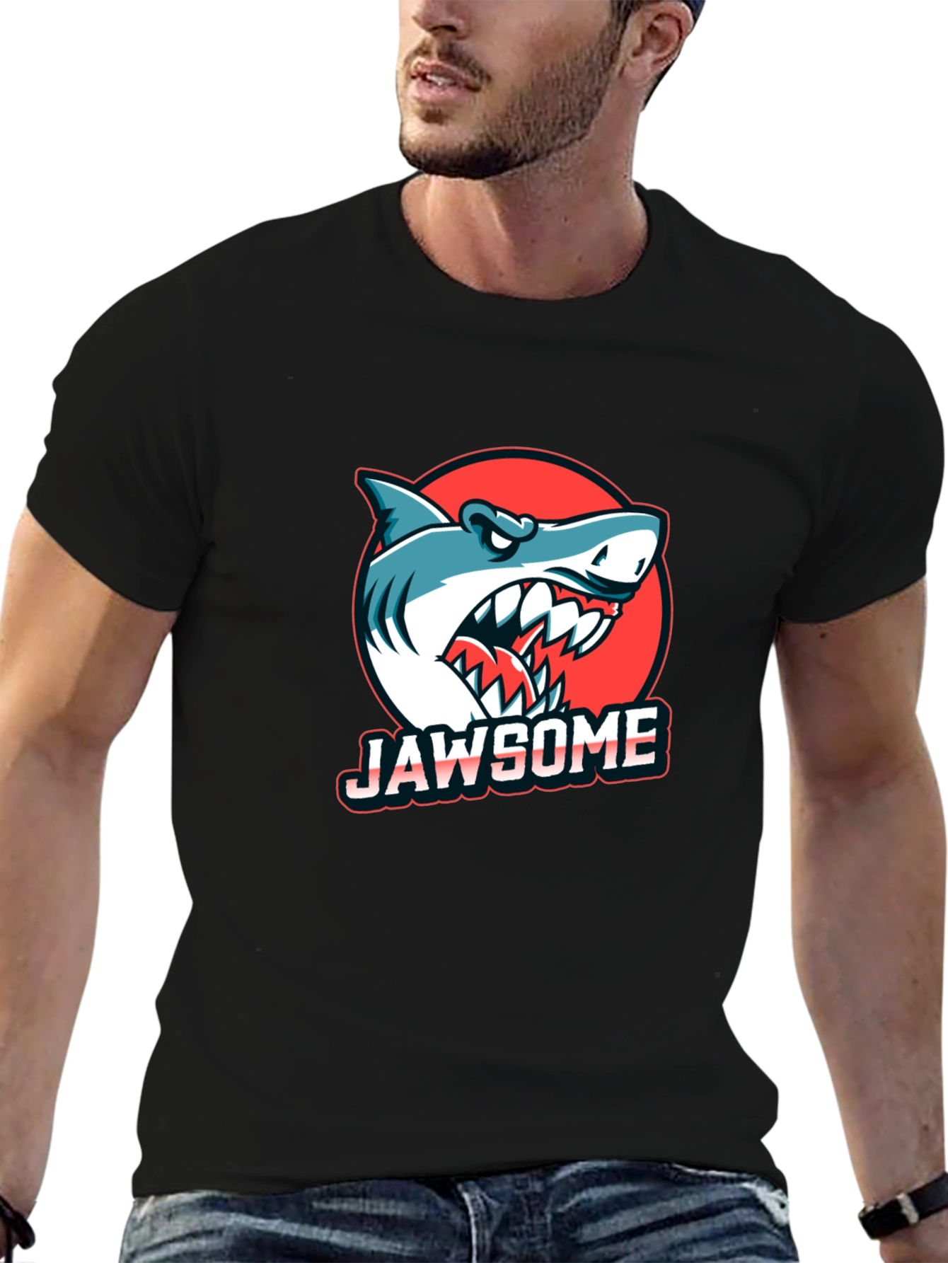 JAWSOME Shark Graphic Print T-Shirt