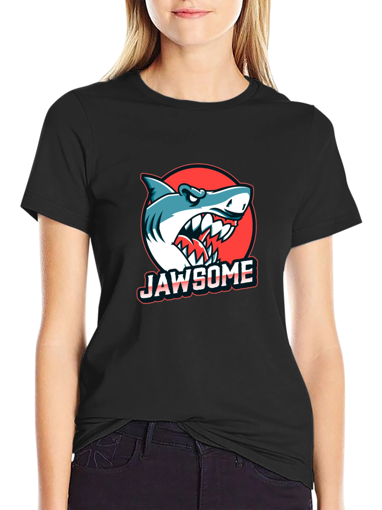 JAWSOME Shark Graphic Print T-Shirt
