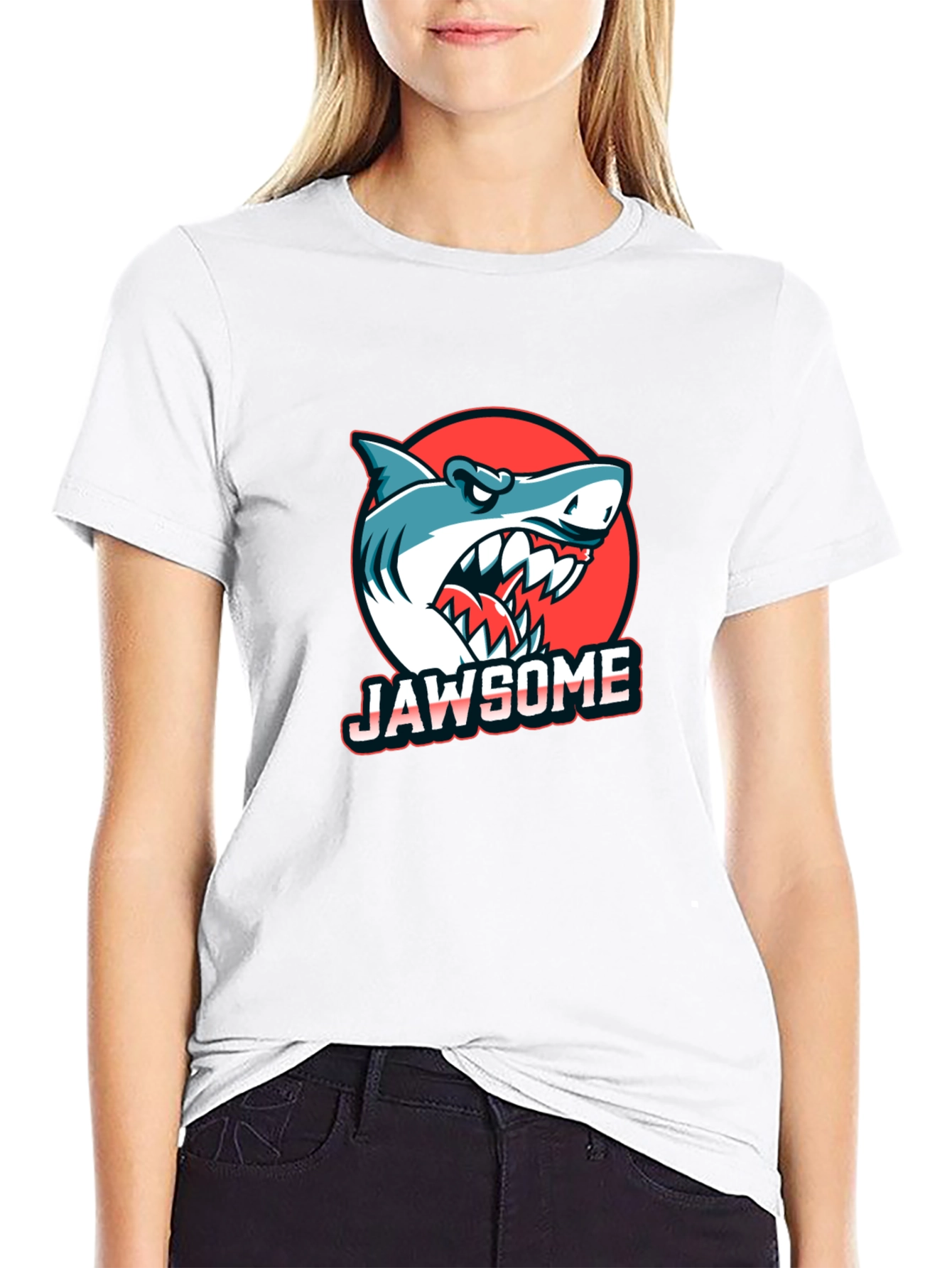 JAWSOME Shark Graphic Print T-Shirt