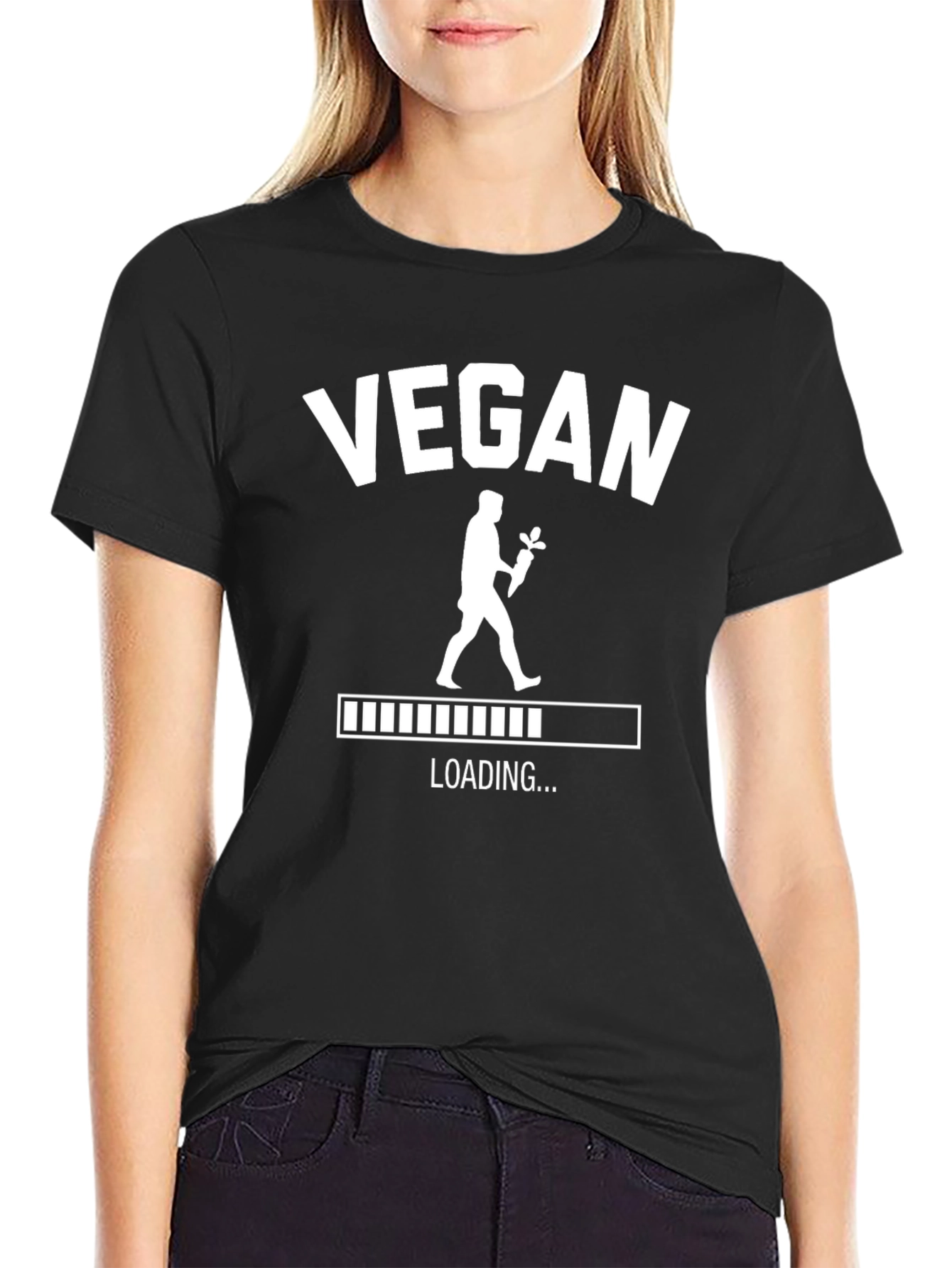 Vegan Loading T-Shirt - Black