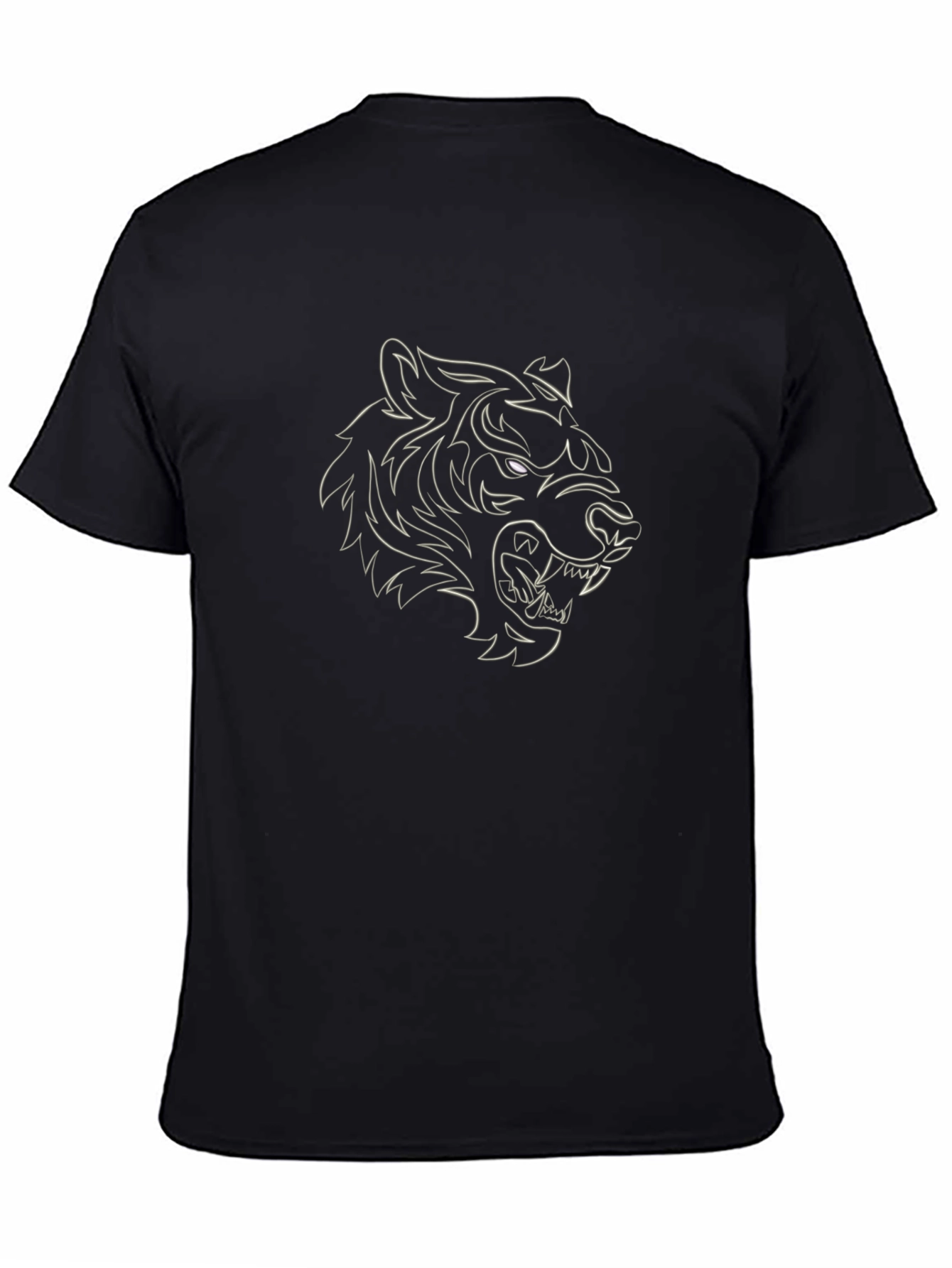 Bold Tiger Graphic Tee - Mens Black T-Shirt