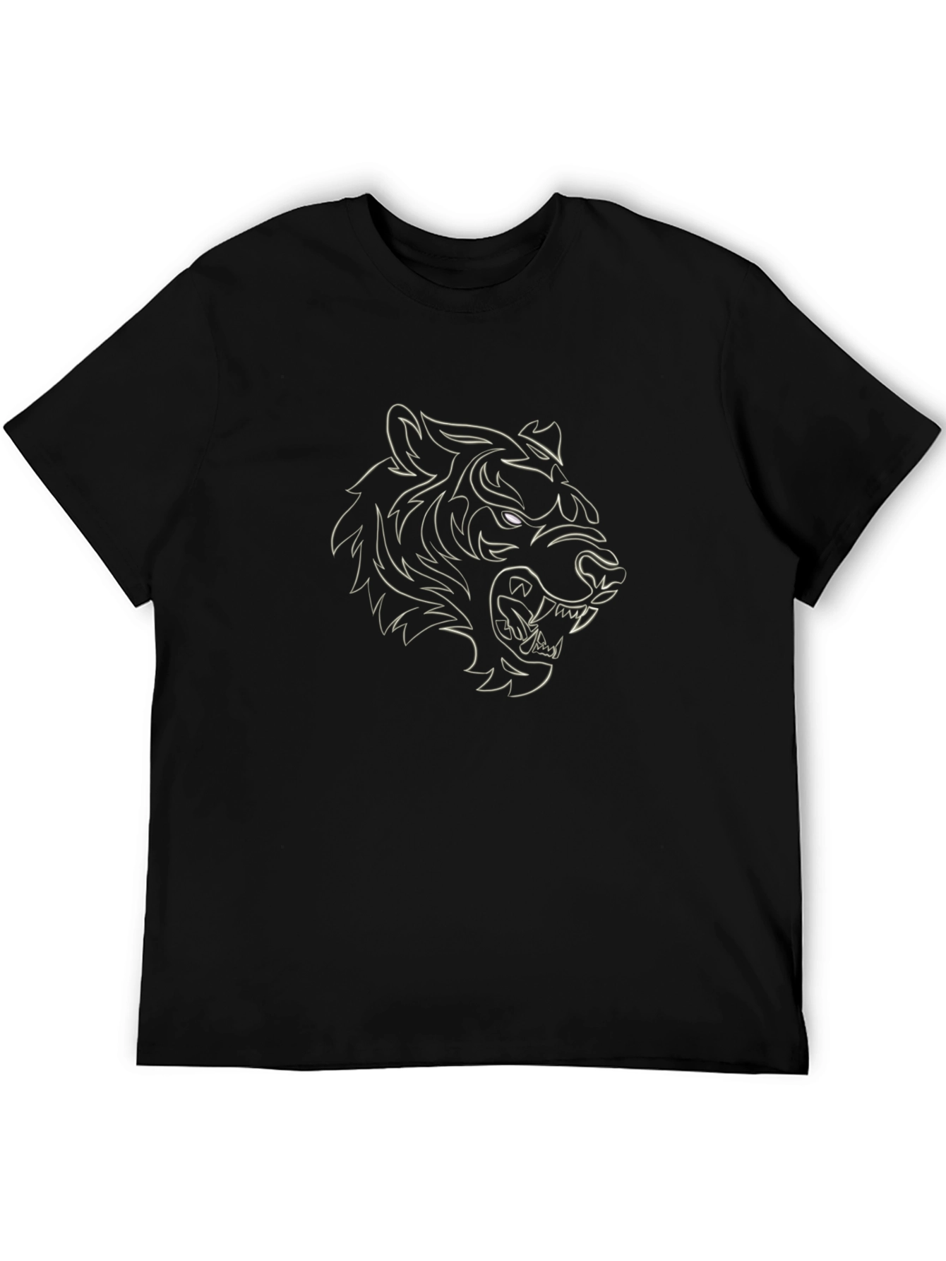 Bold Tiger Graphic Tee - Mens Black T-Shirt