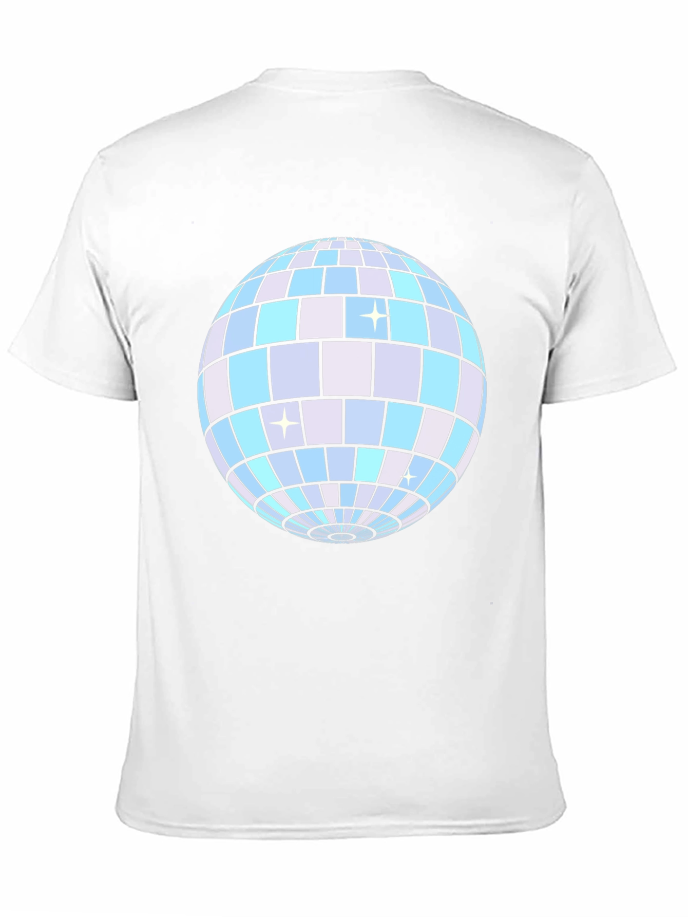 Disco Ball Graphic Tee - Black Cotton T-Shirt