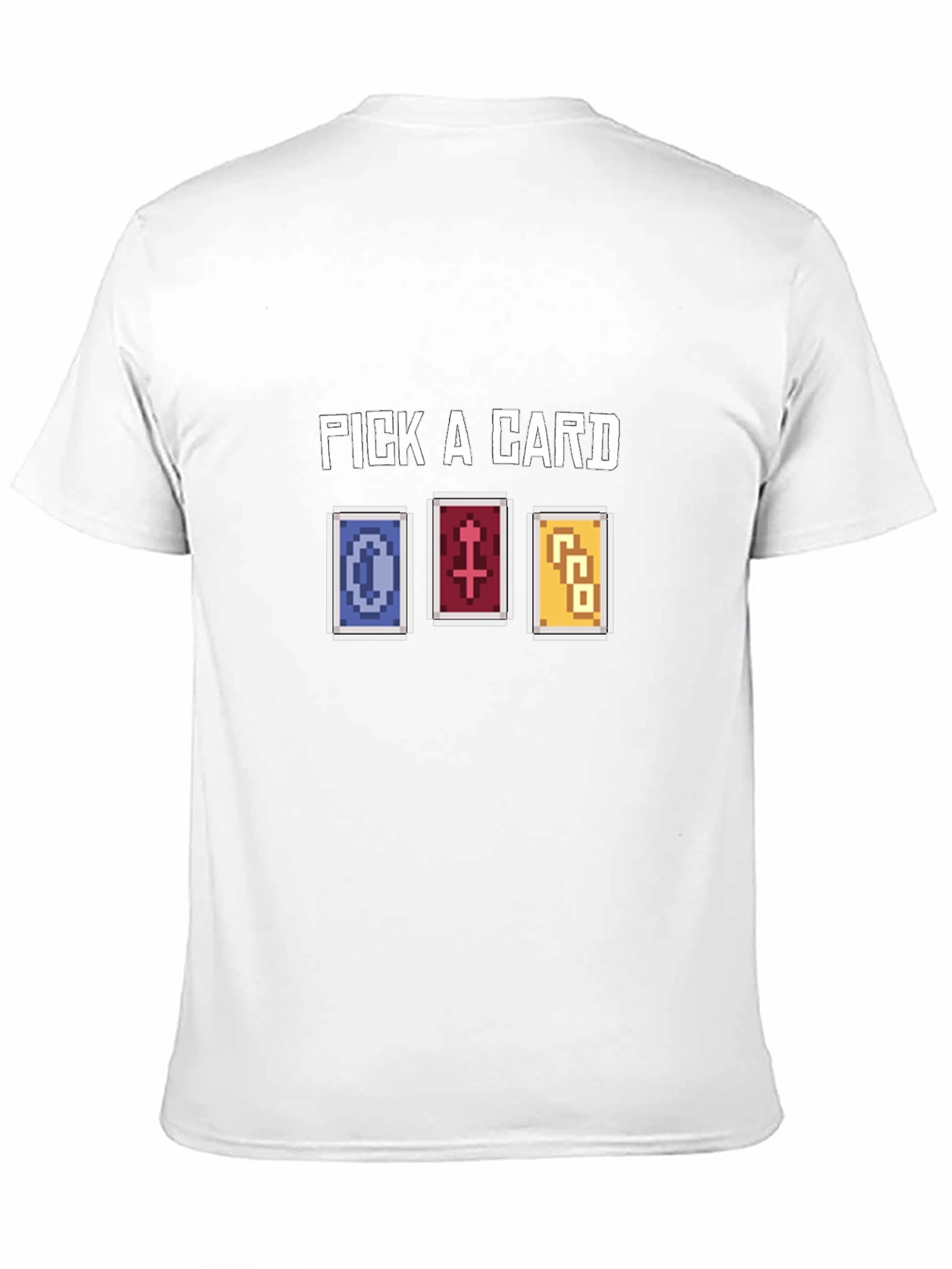 Pick A Card Graphic Tee - Pixelated Tarot Design