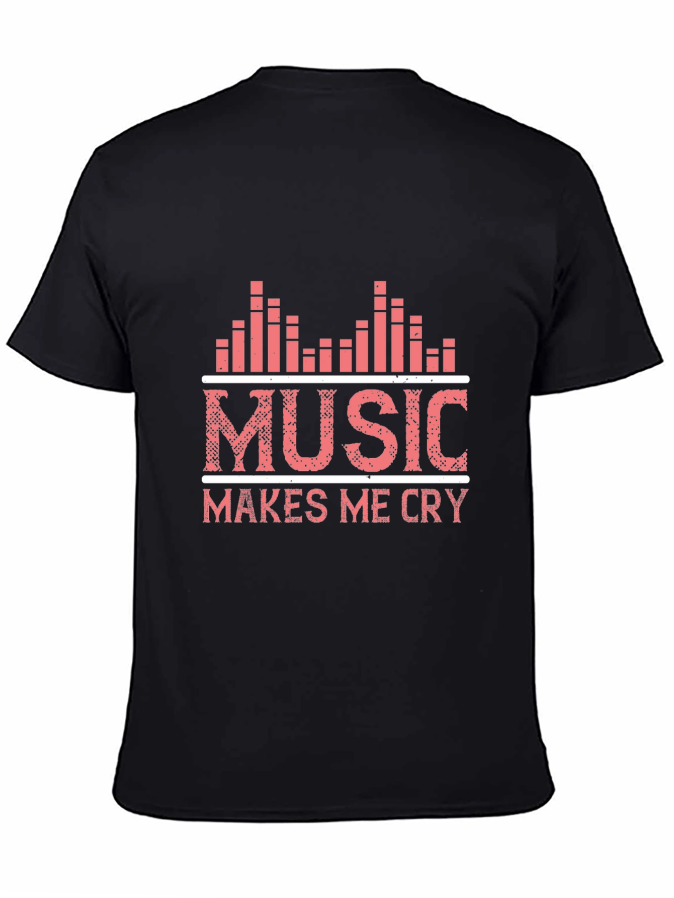 Music Makes Me Cry Graphic Tee - Black