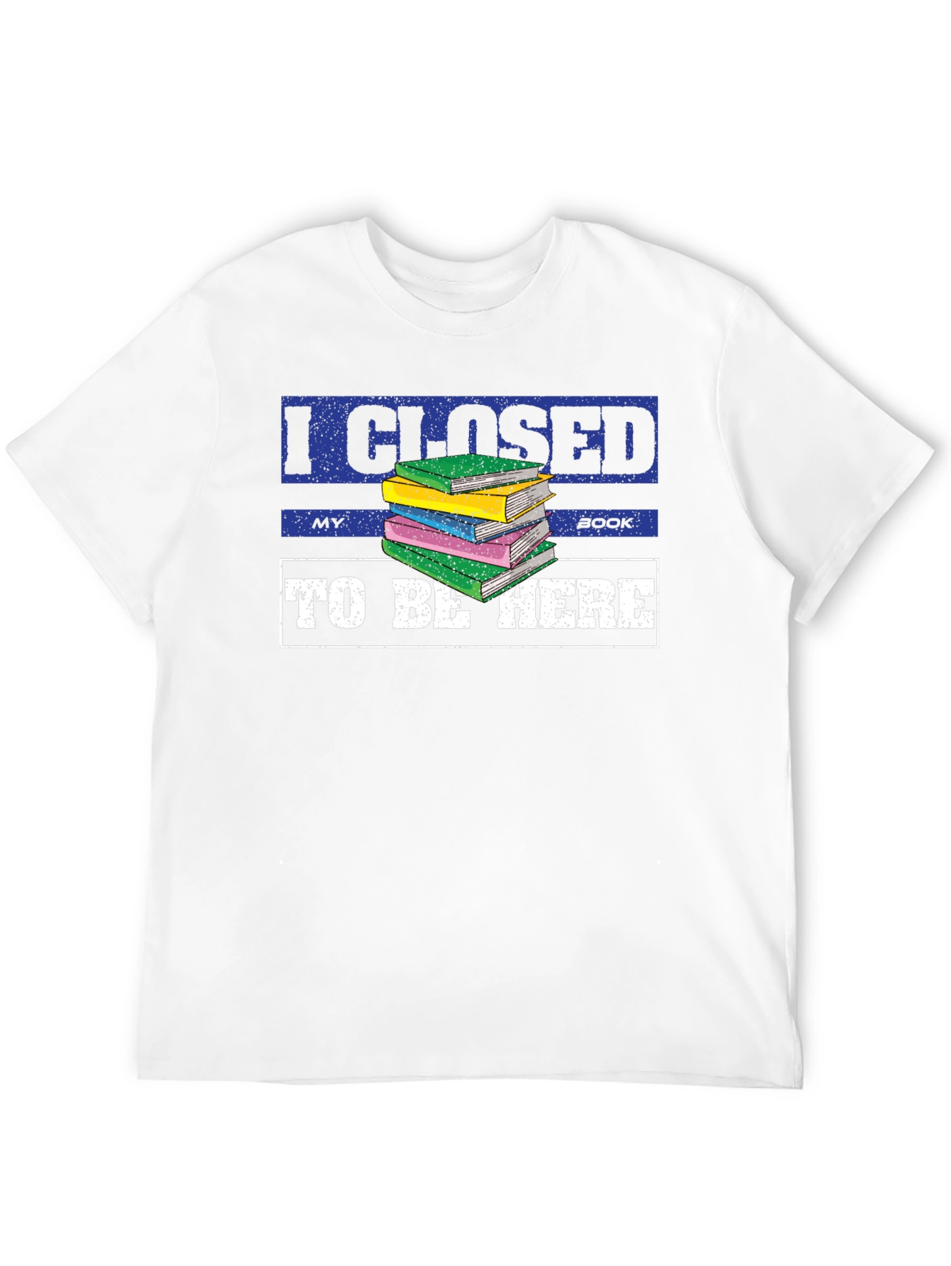I Closed My Book To Be Here Black T-Shirt