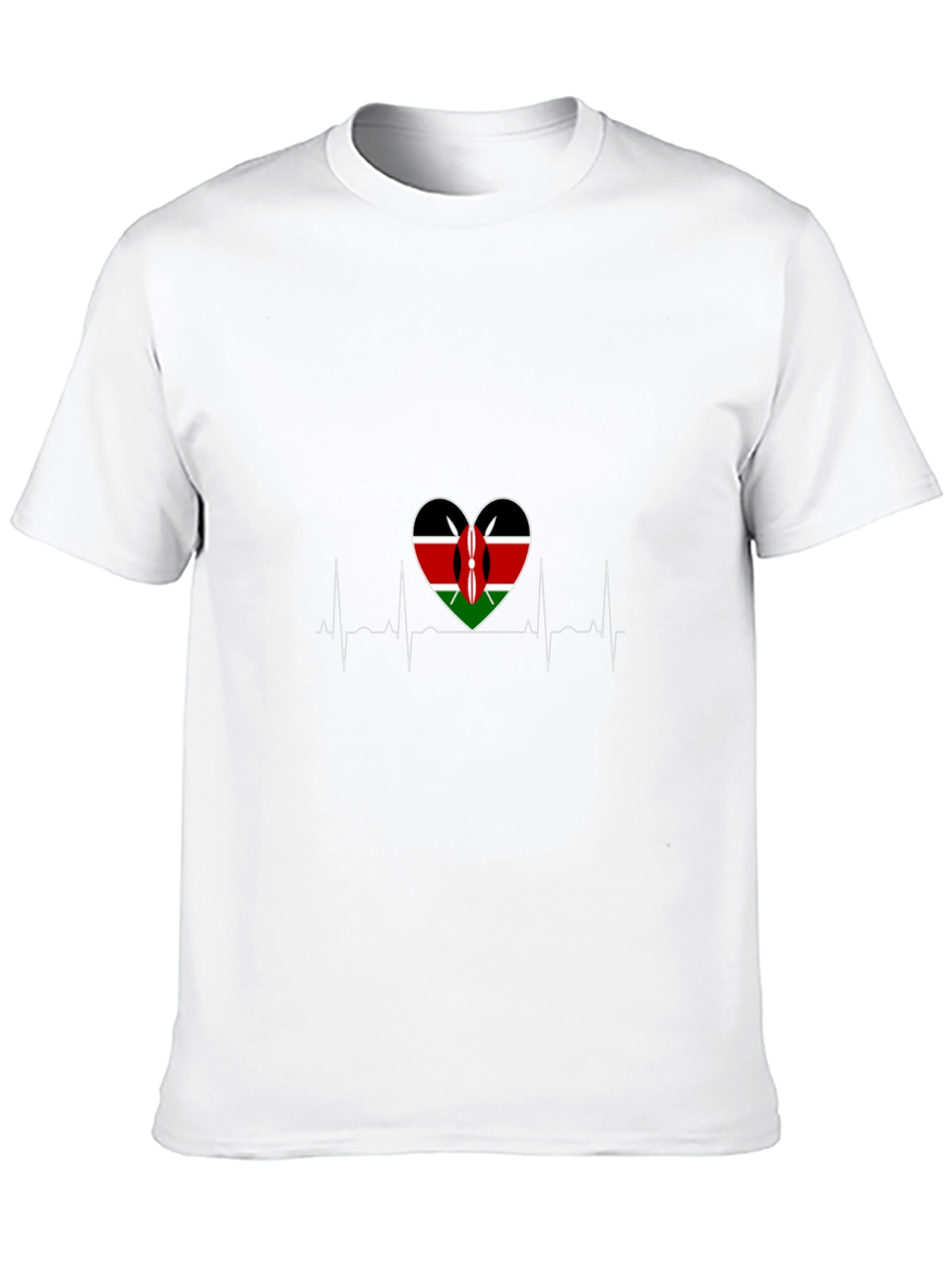 Kenya Flag Heartbeat T-Shirt