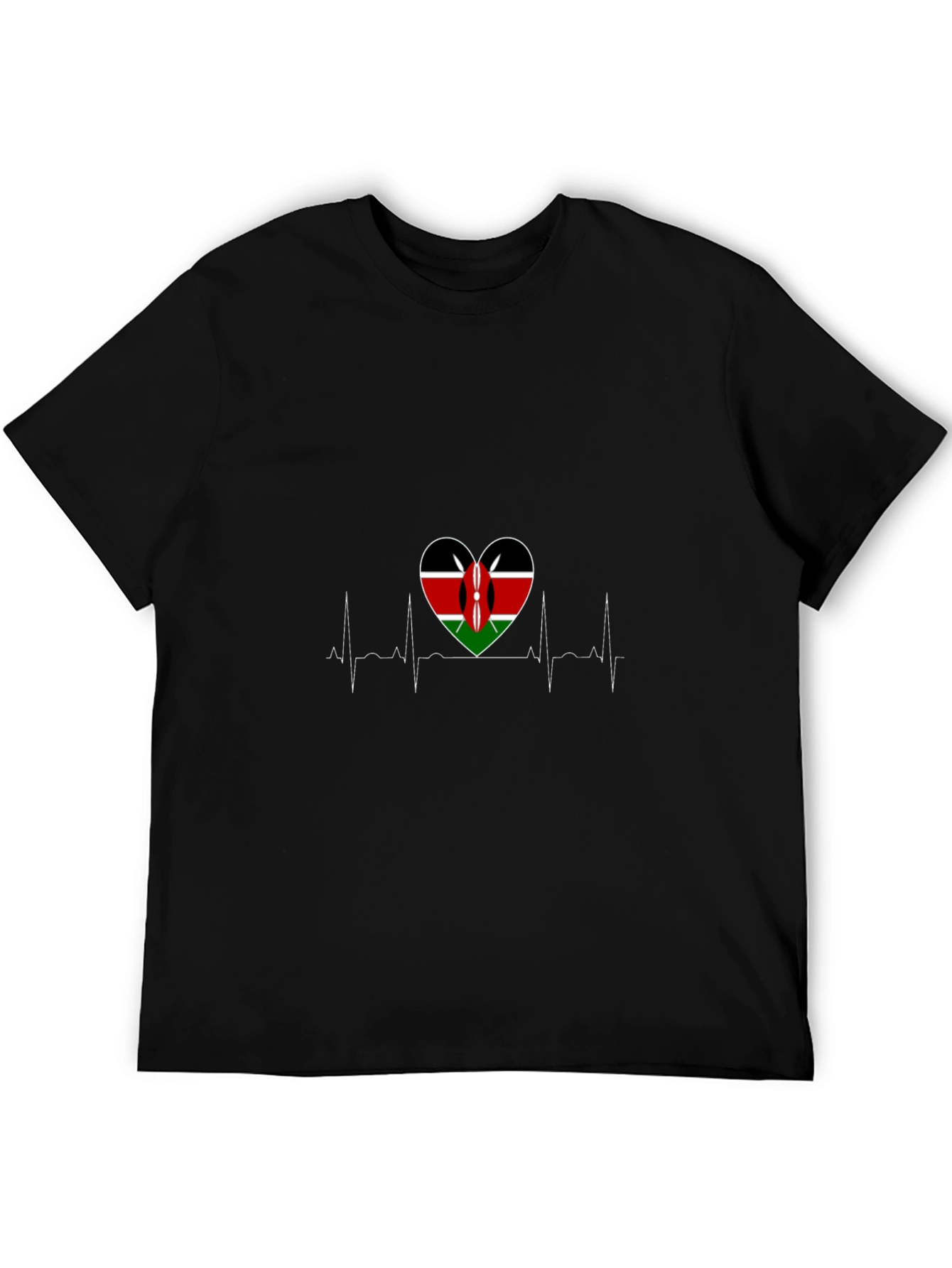 Kenya Flag Heartbeat T-Shirt
